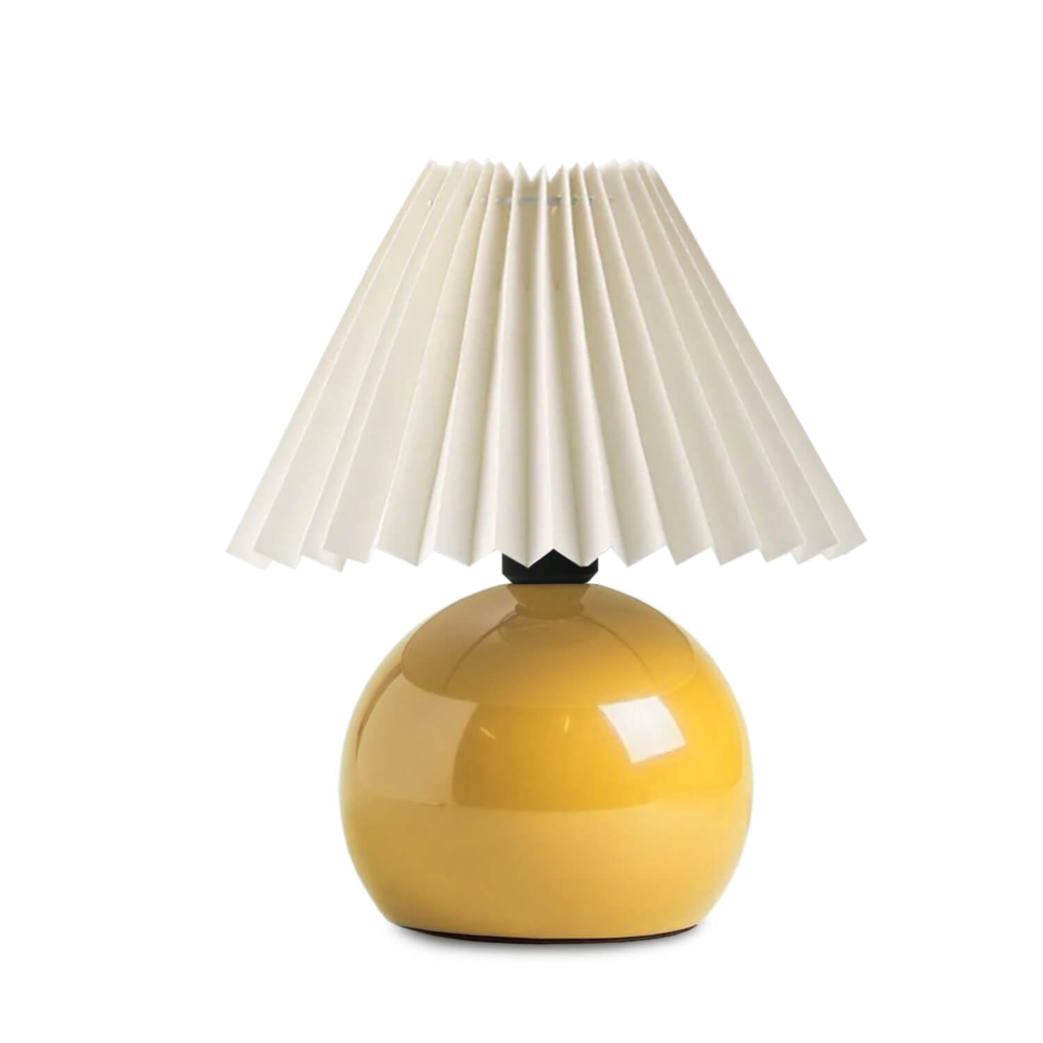 Carpi Pileli Sarı Abajur Masa Lambası | ByLamp