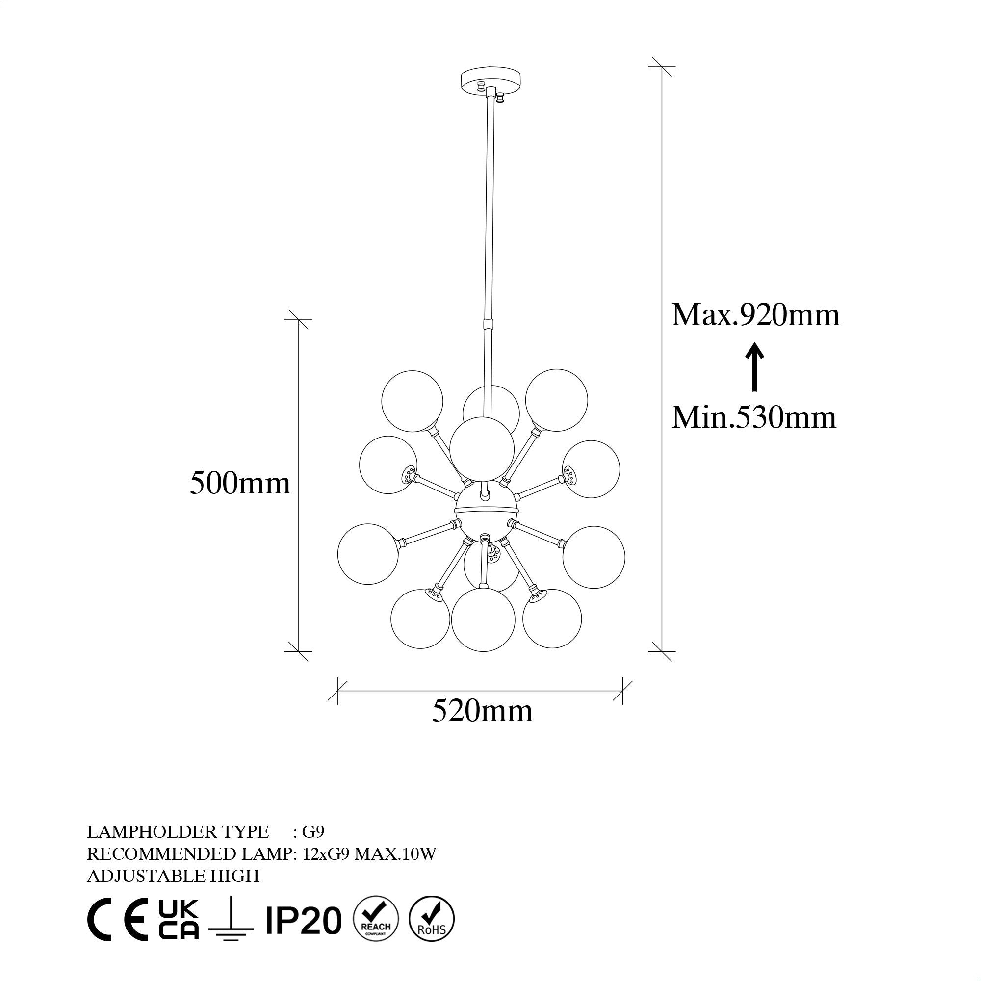 Cavud 11595 Cam Avize Aydınlatma | ByLamp