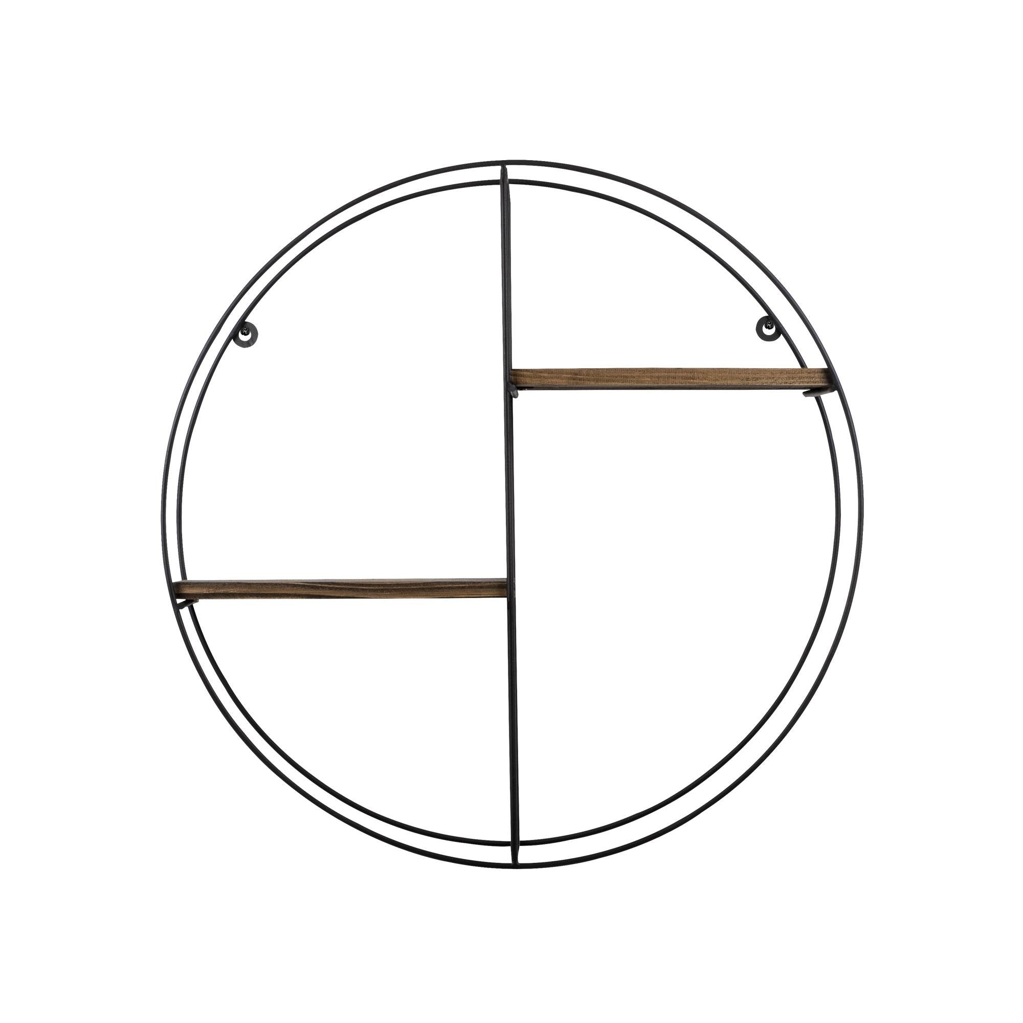 CM-002-SRK Dekoratif Ahşap Metal Duvar Rafı | ByLamp