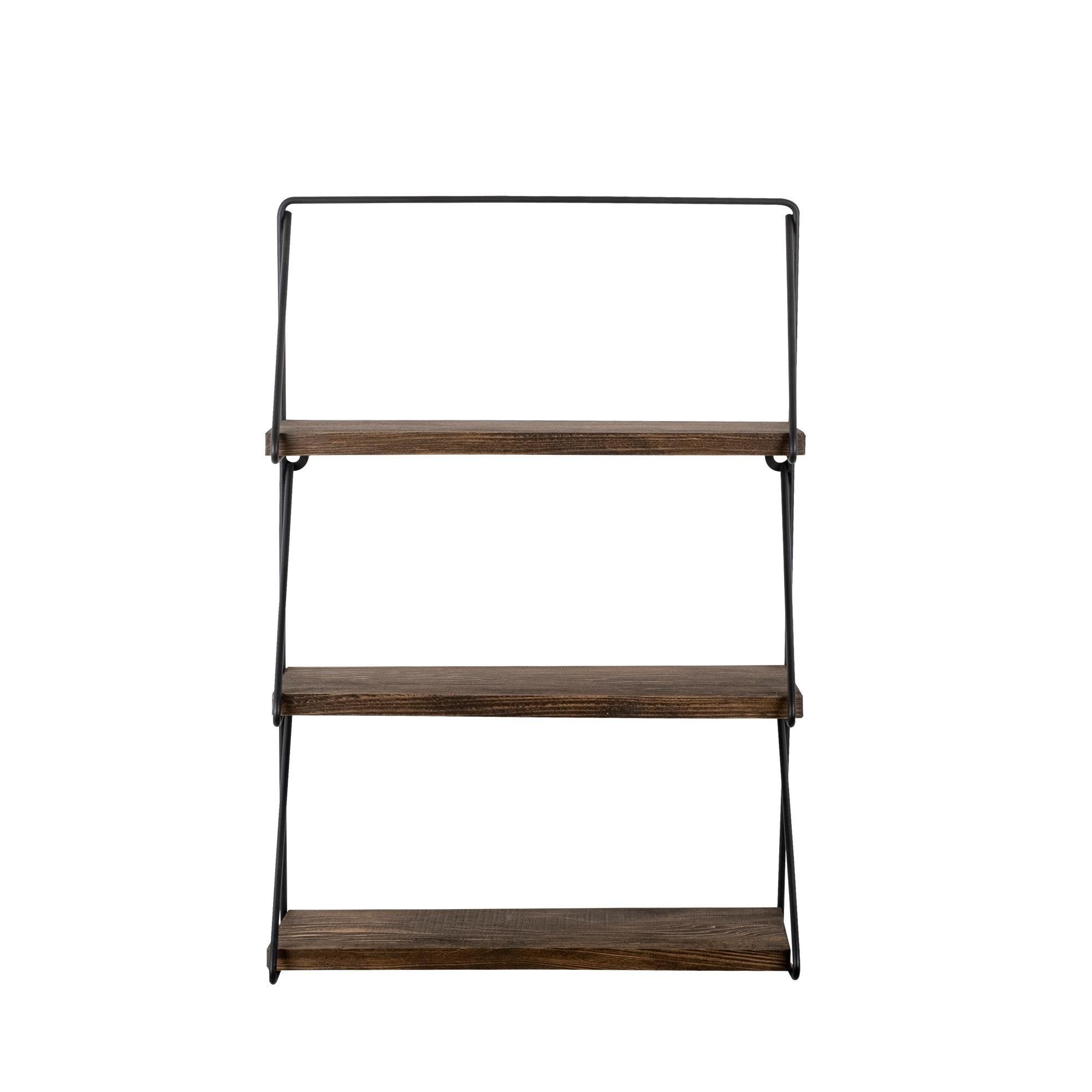 CM-007-SRK Dekoratif Ahşap Metal Duvar Rafı | ByLamp