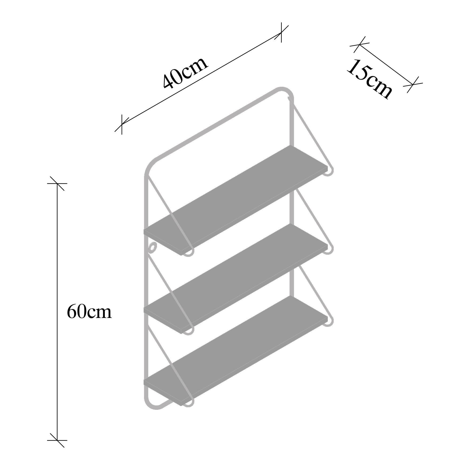 CM-007-SRK Dekoratif Ahşap Metal Duvar Rafı | ByLamp