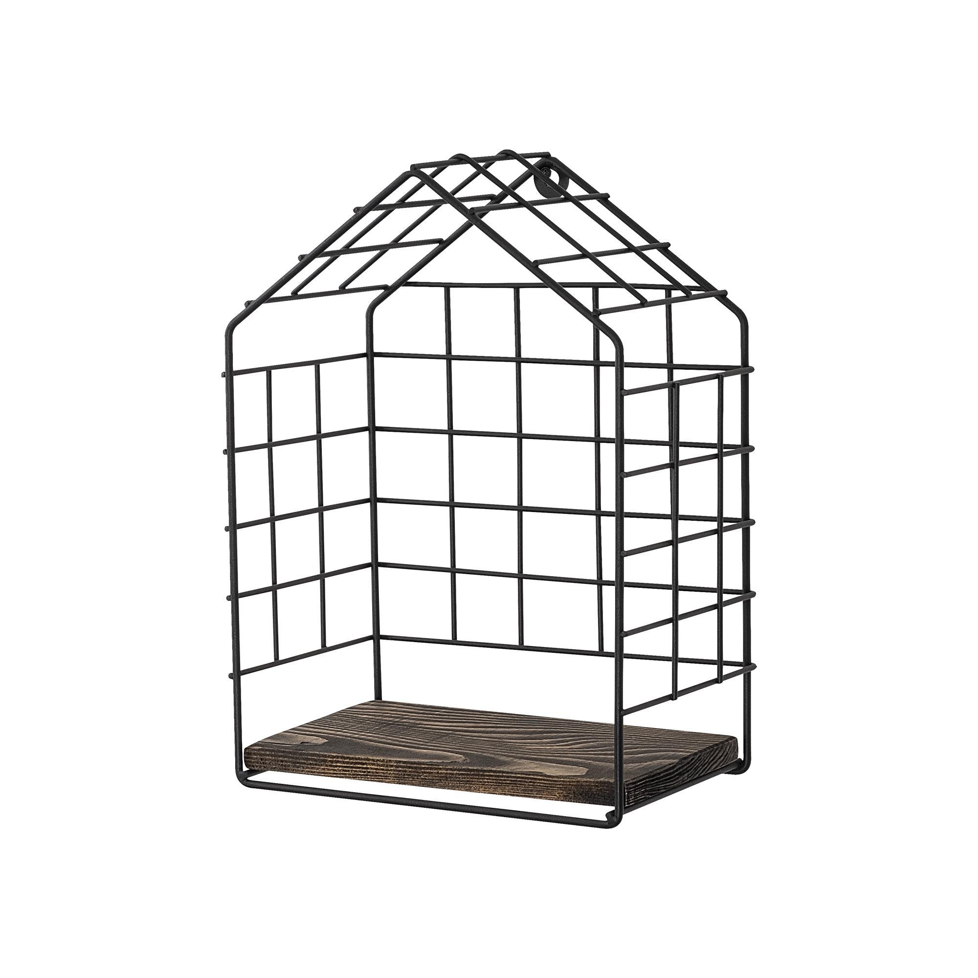 CM-016-SRK Dekoratif Ahşap Metal Duvar Rafı | ByLamp