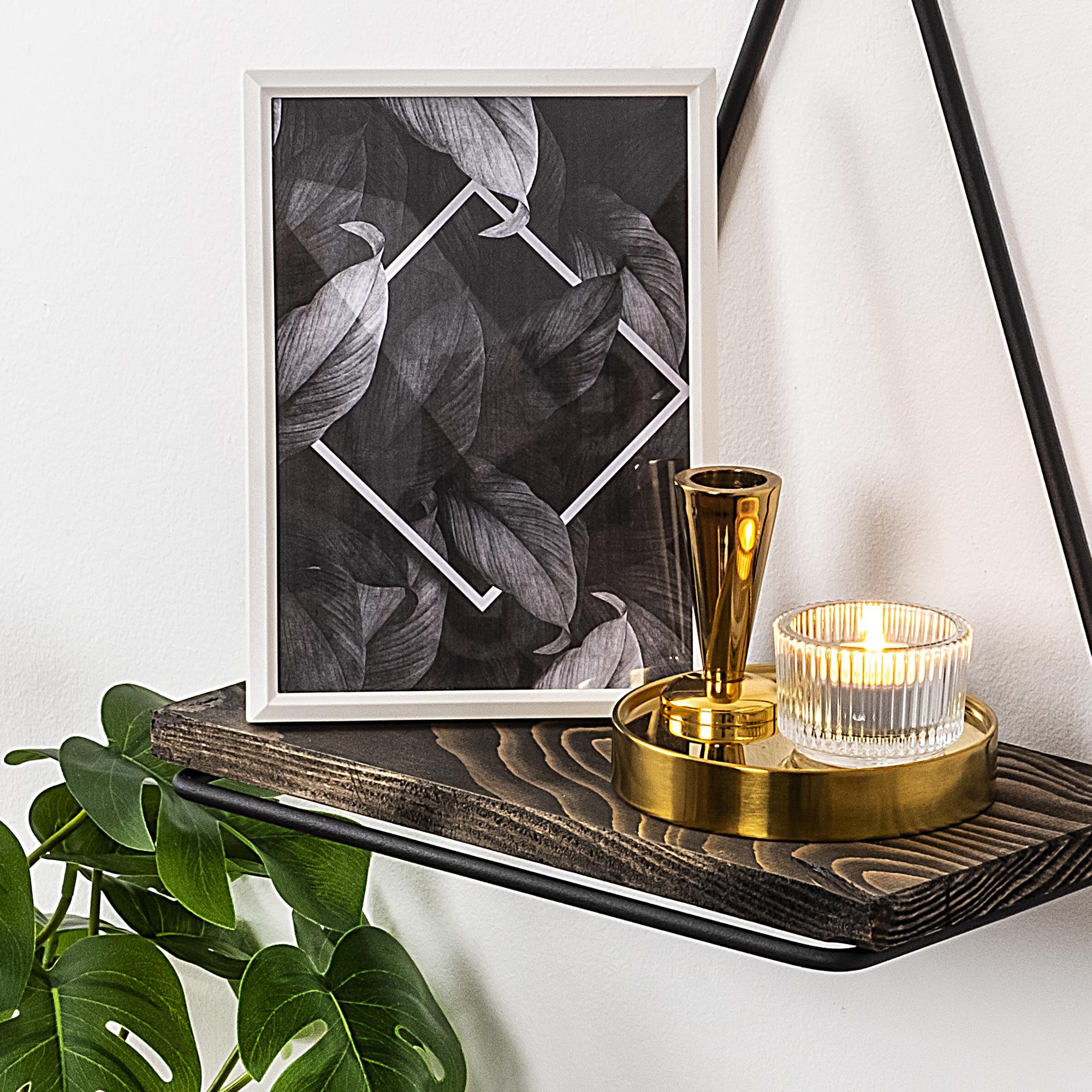 CM-020-SRK Dekoratif Ahşap Metal Duvar Rafı | ByLamp