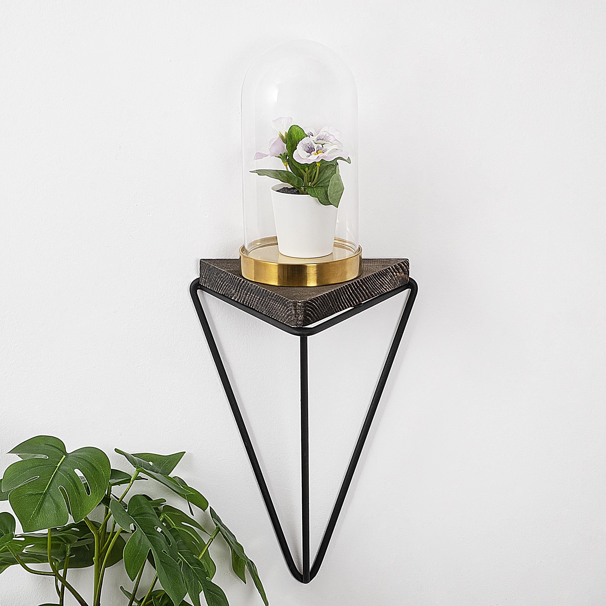 CM-021-SRK Dekoratif Ahşap Metal Duvar Rafı | ByLamp