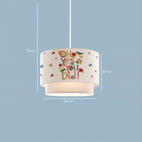 28' Children's Room Lighting Hello Friends Pendant Lamp | ByLamp