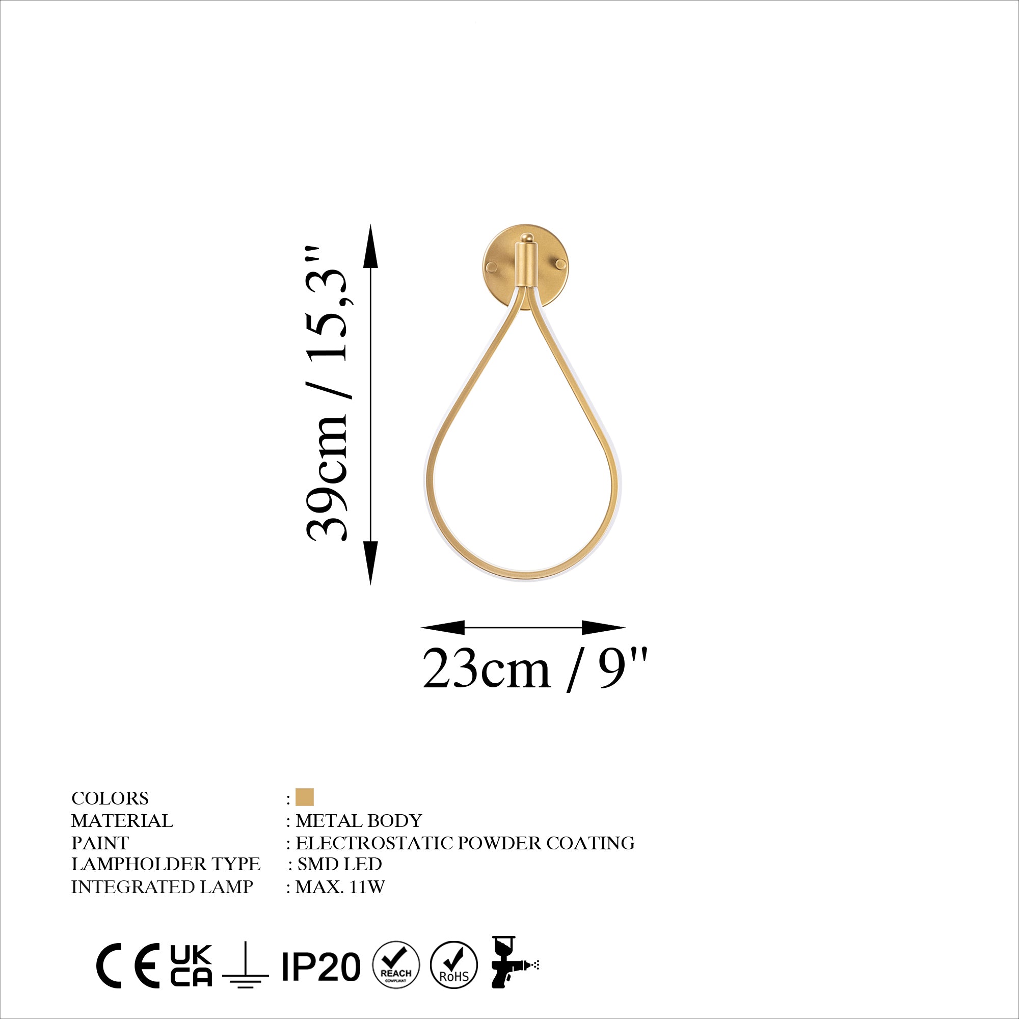 Damla 13534 Led Aplik Duvar Aydınlatma | ByLamp