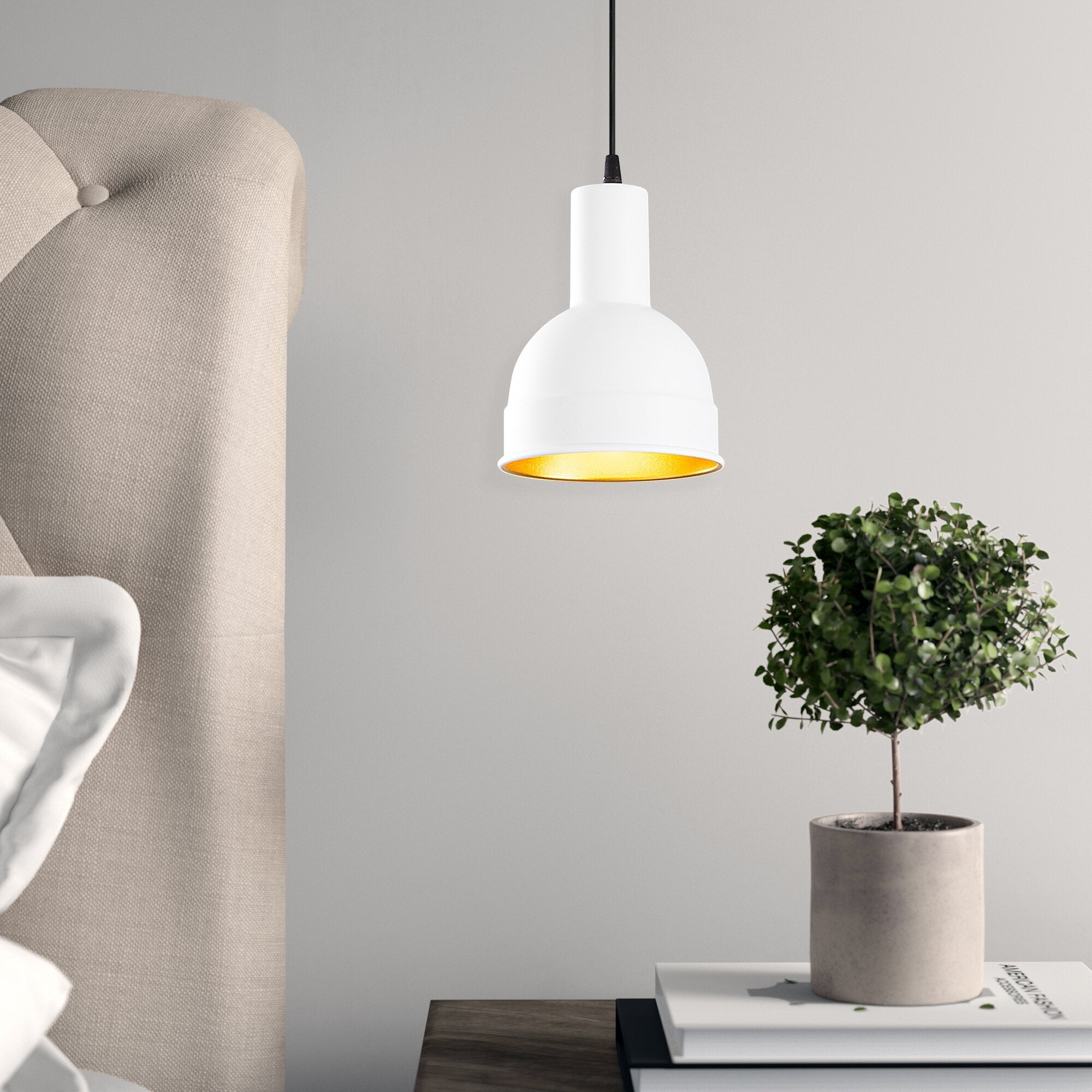 Darbuka 183 White 1 Sıvama Sarkıt Aydınlatma | ByLamp