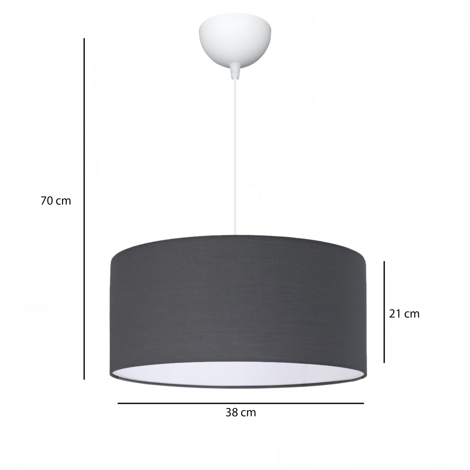 Drum Decorative Gray Lampshade Pendant Lamp | ByLamp