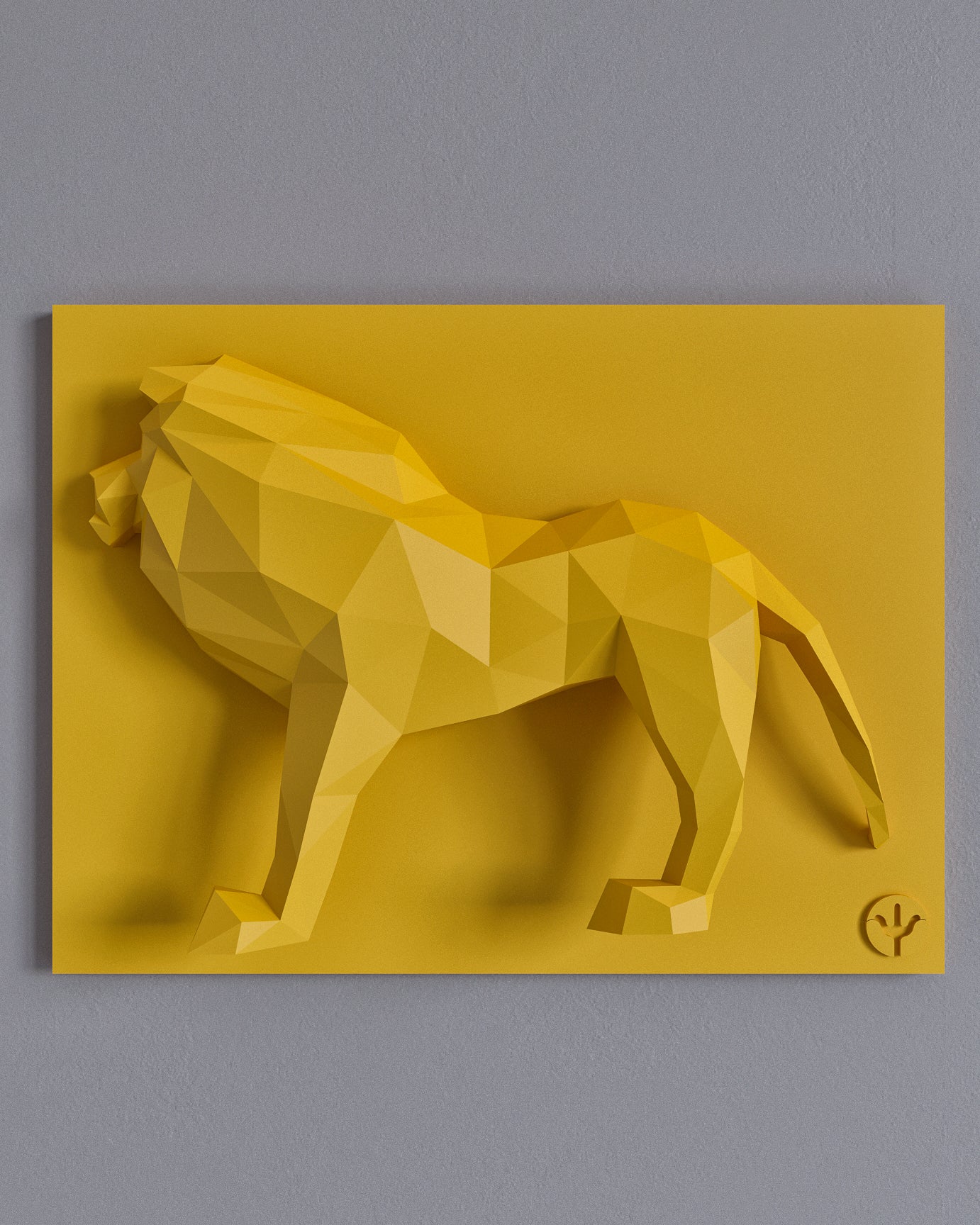 Dekoratif Aslan Duvar Panosu | ByLamp