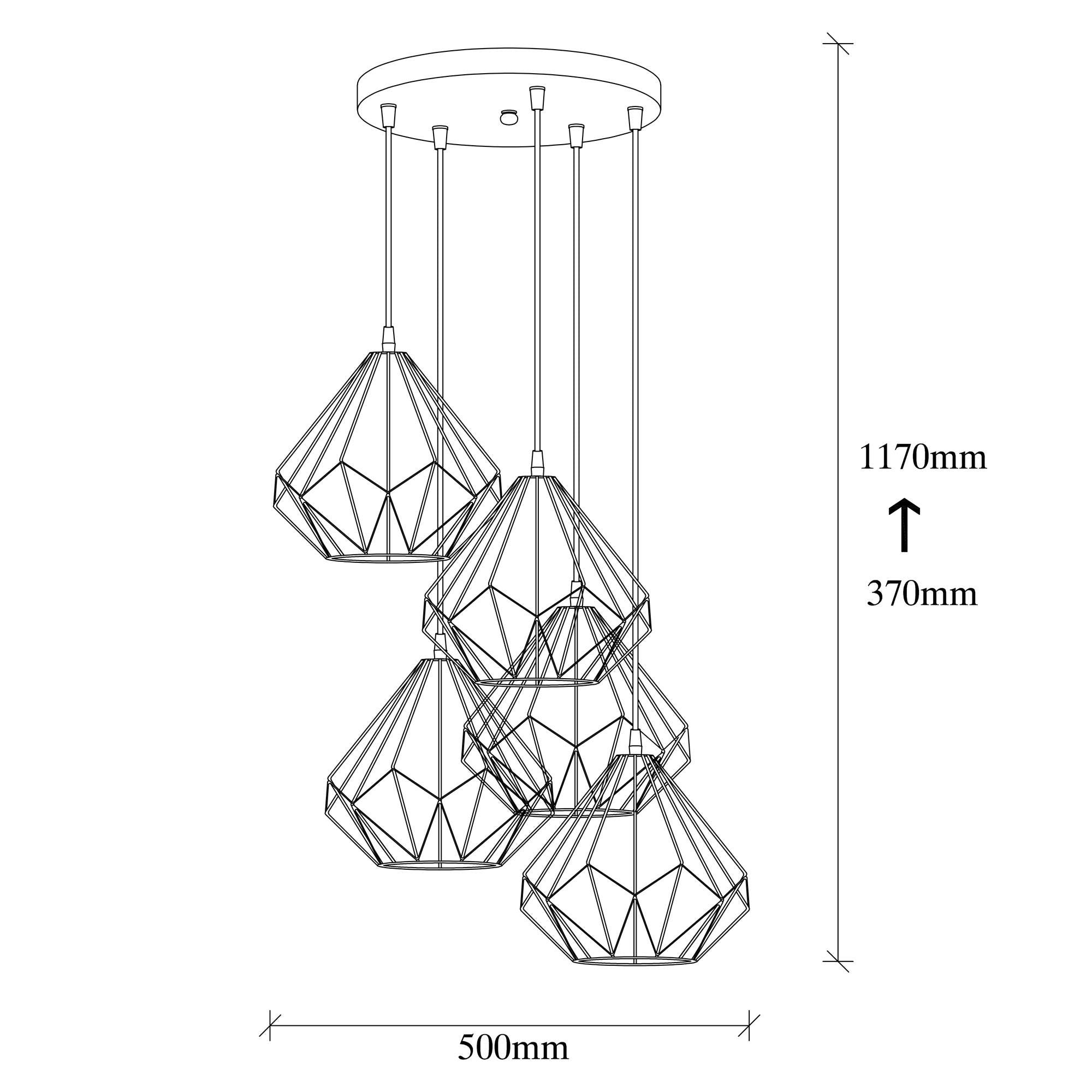 Diamond S 704 5 2 Tel Sarkıt Aydınlatma | ByLamp