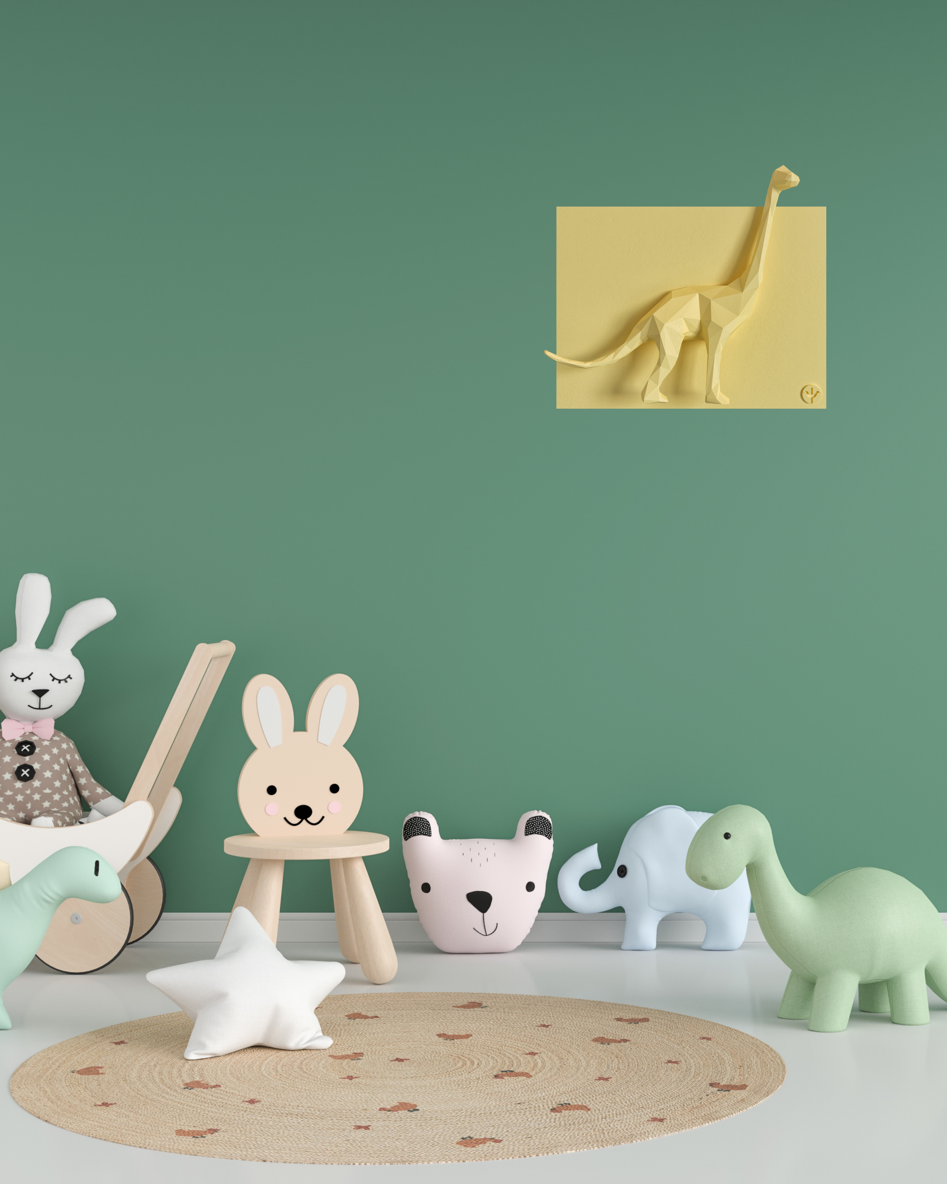 Dekoratif Dinozor Duvar Panosu | ByLamp