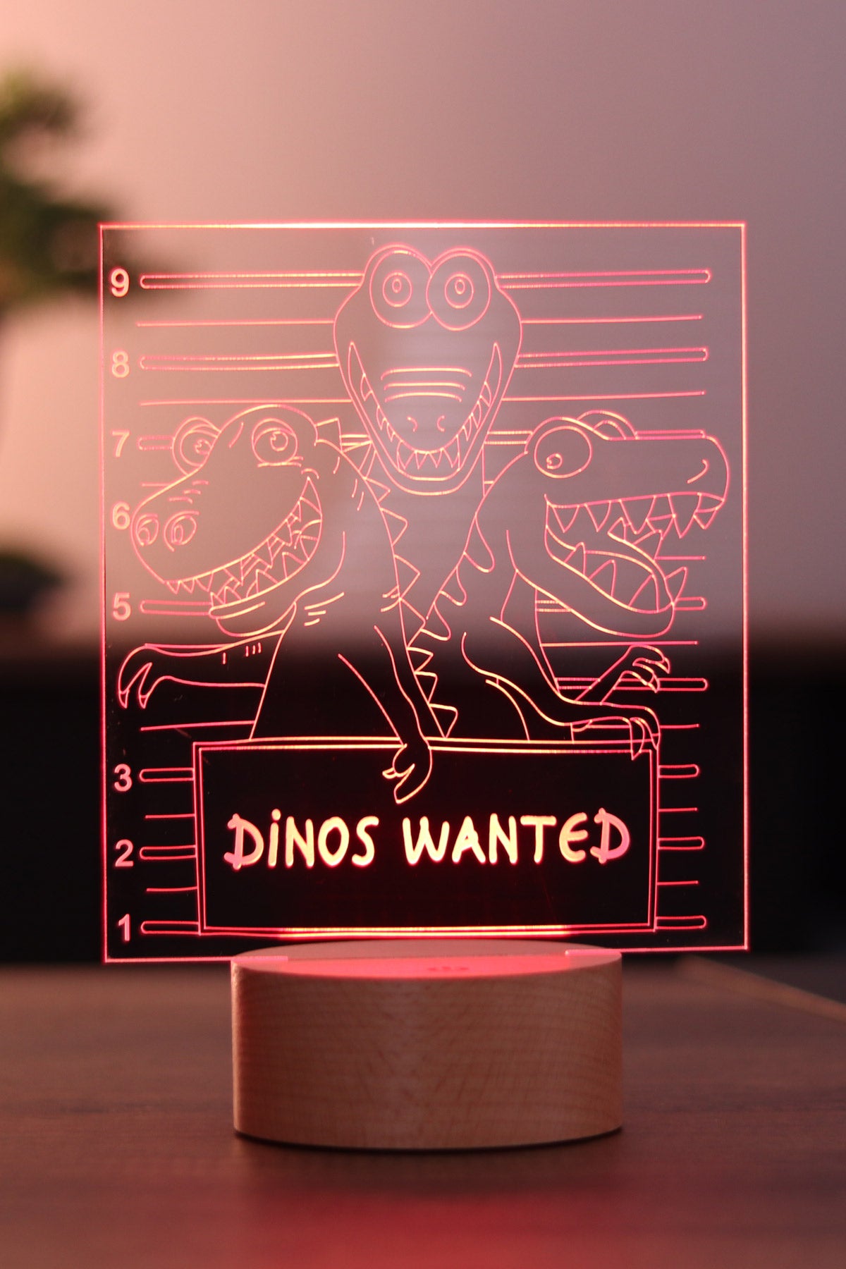 3-D dinosaurs LED night light