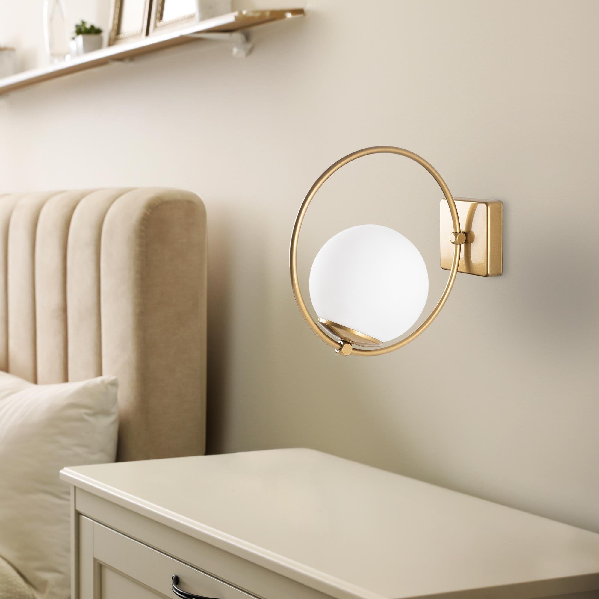 Dolunay 3912 Cam Aplik Duvar Aydınlatma | ByLamp