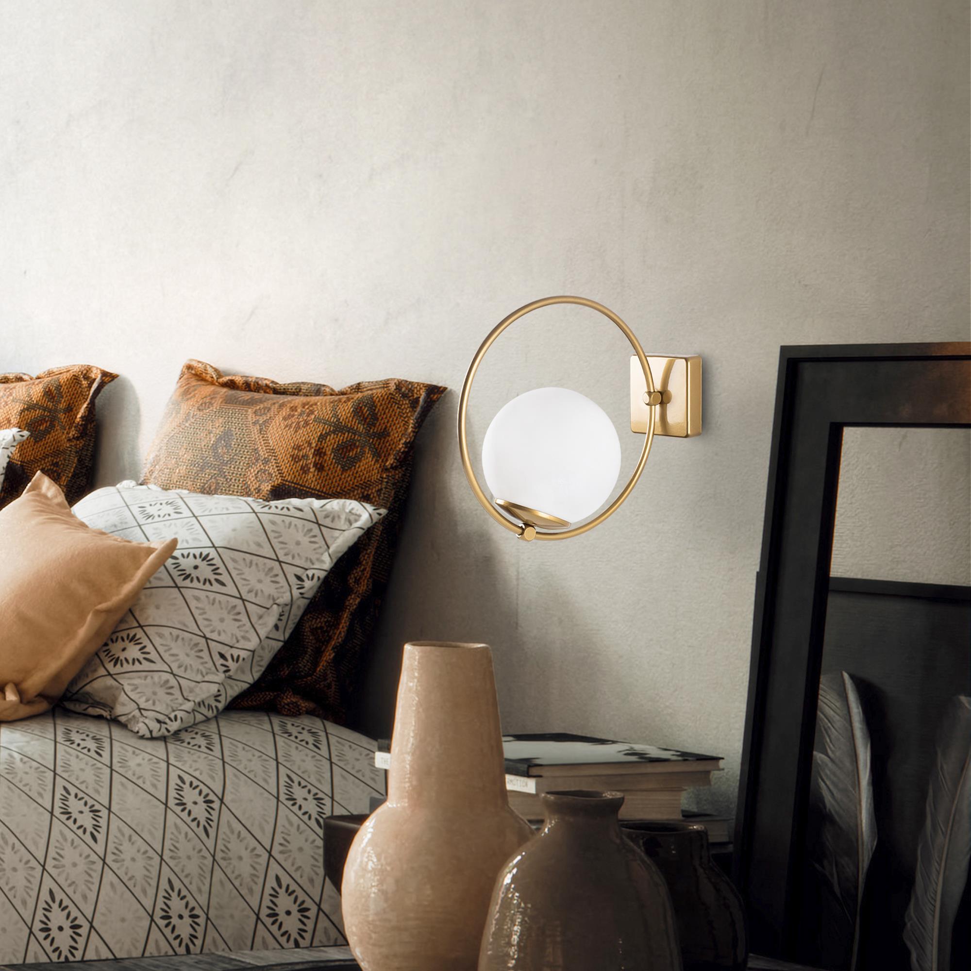 Dolunay 3912 Cam Aplik Duvar Aydınlatma | ByLamp