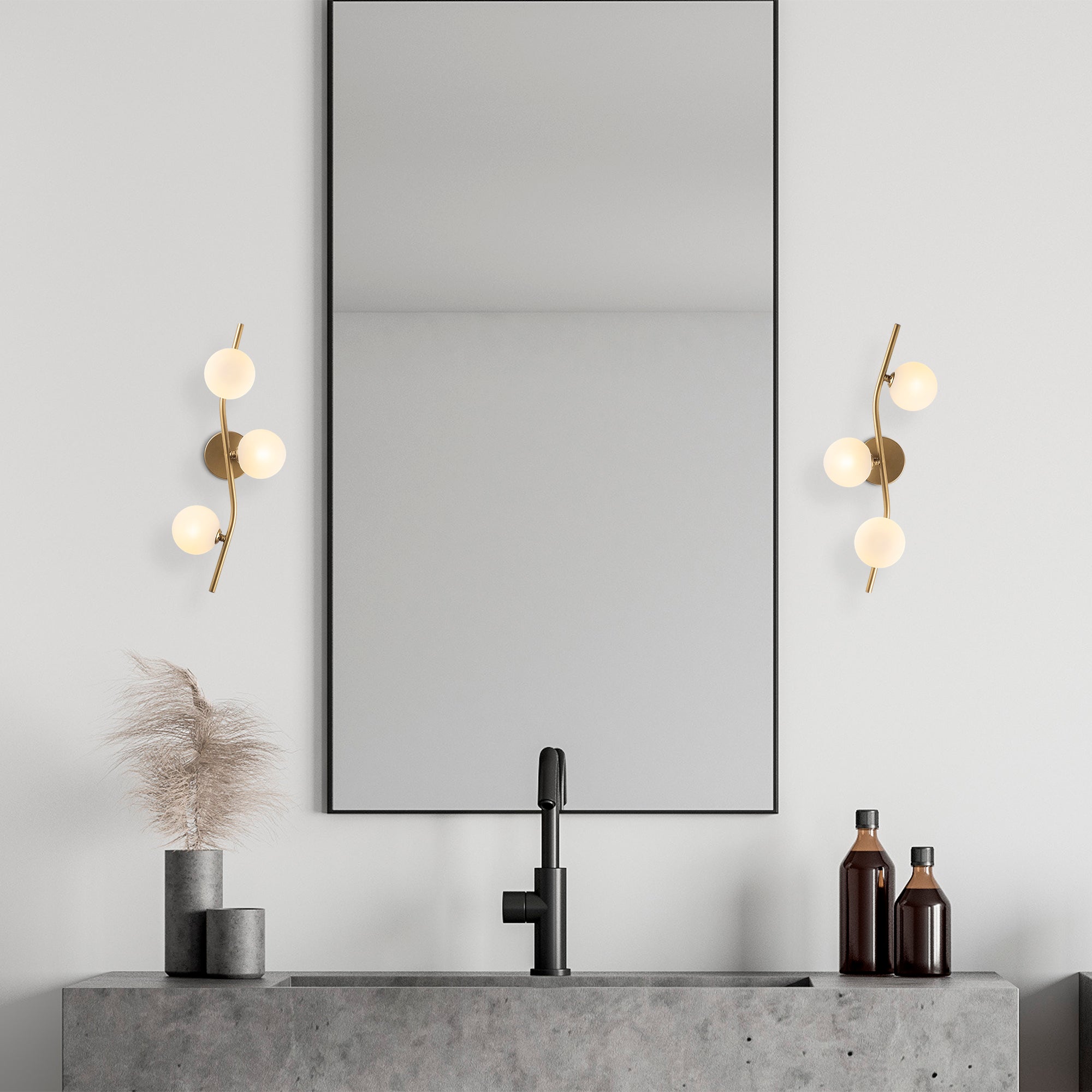 Domino 7147 Cam Aplik Duvar Aydınlatma | ByLamp