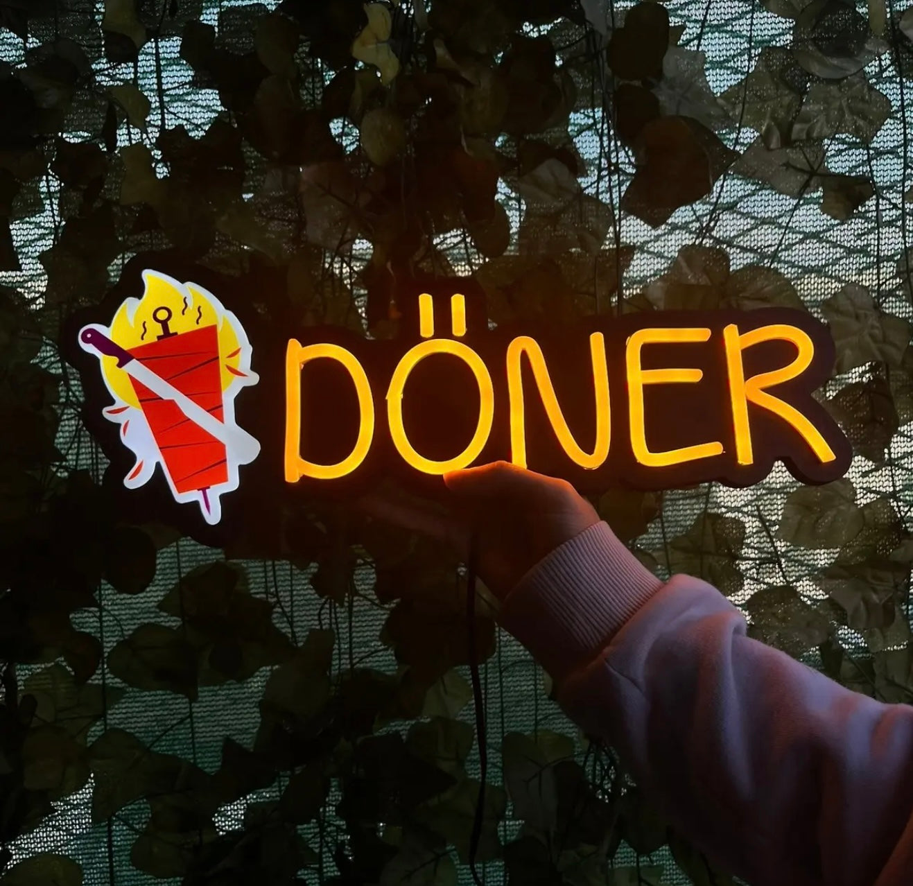 UV Baskılı Döner Neon Lamba | ByLamp