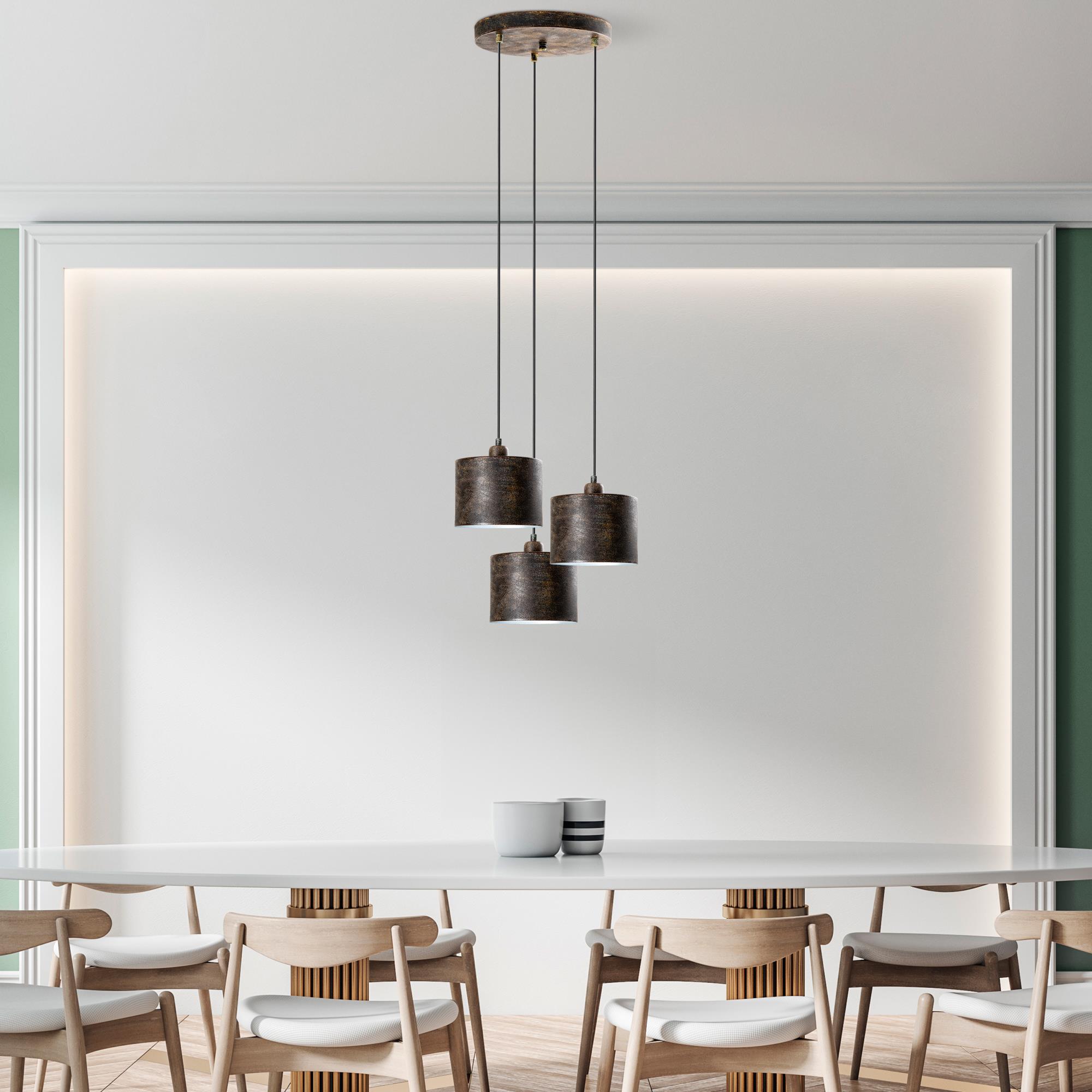 Düz 195 Retro 3 Sıvama Sarkıt Aydınlatma | ByLamp