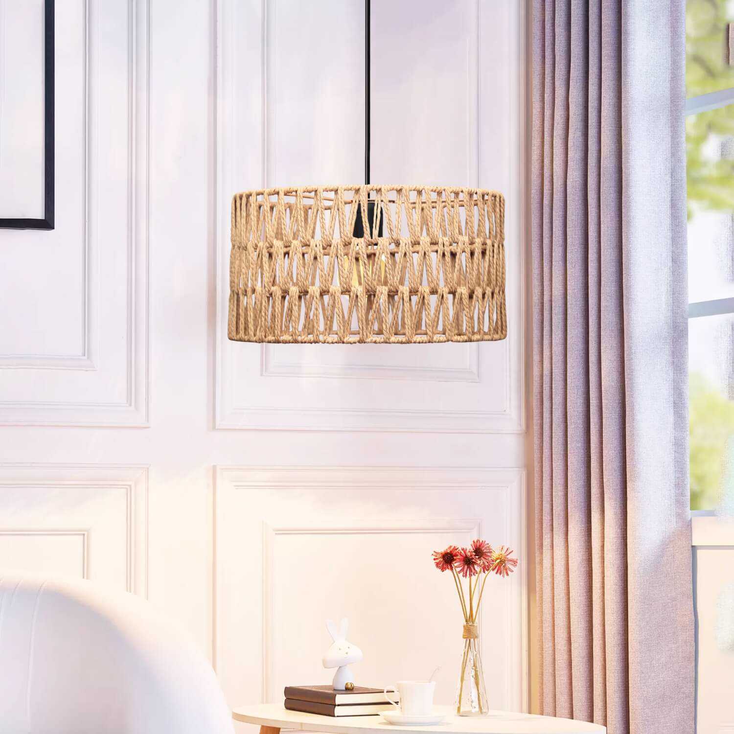 El Yapımı Sarma Sarkıt Avize Bej 241903 | ByLamp