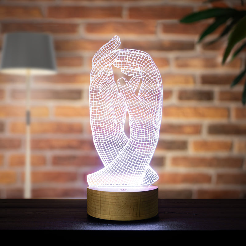 3D hands gift led lamp