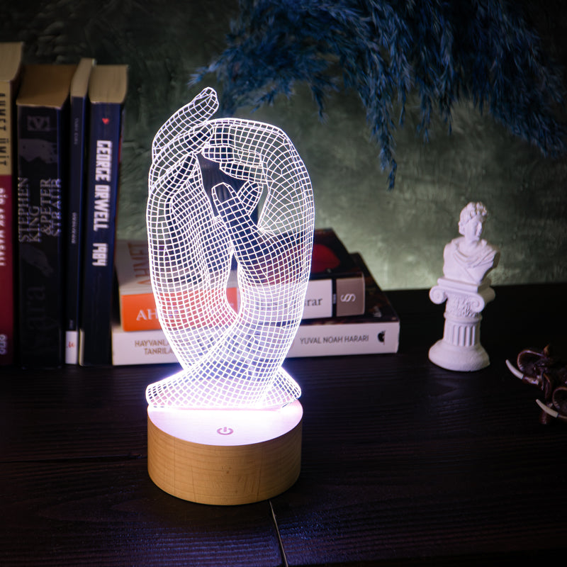3D hands gift led lamp