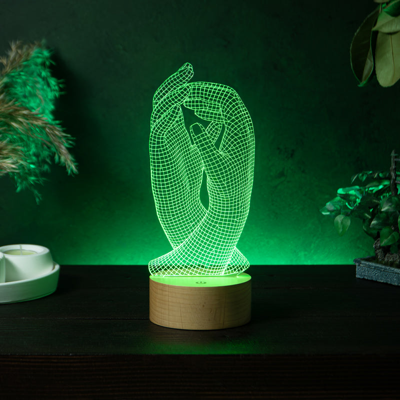 3D hands gift led lamp
