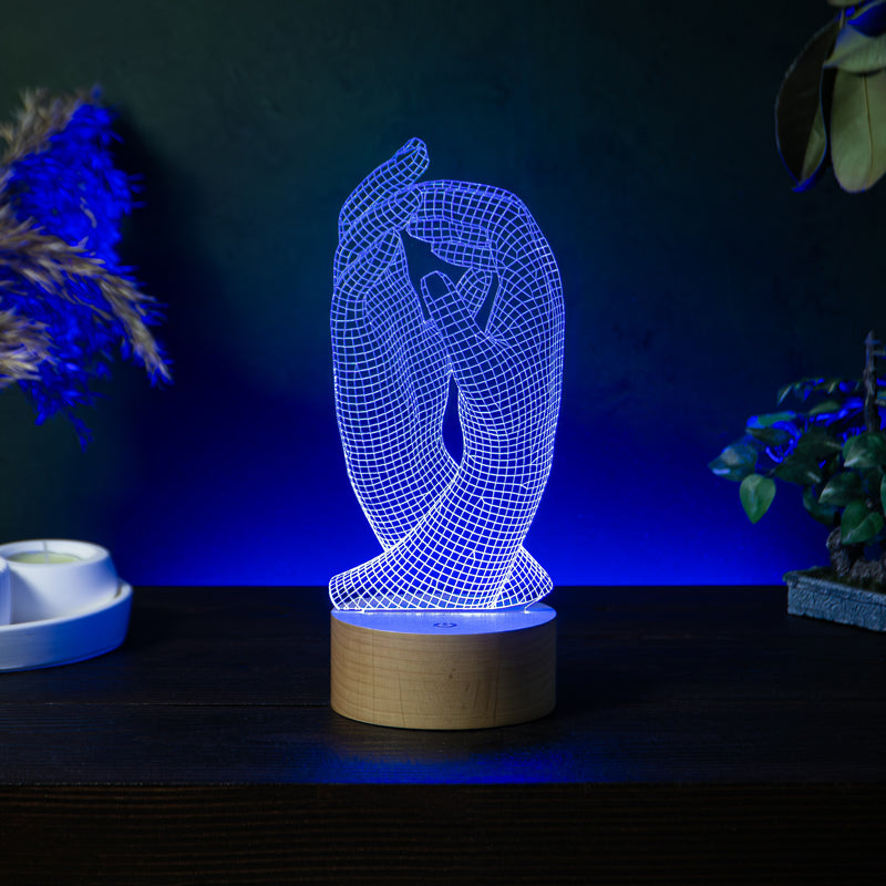 3D hands gift led lamp