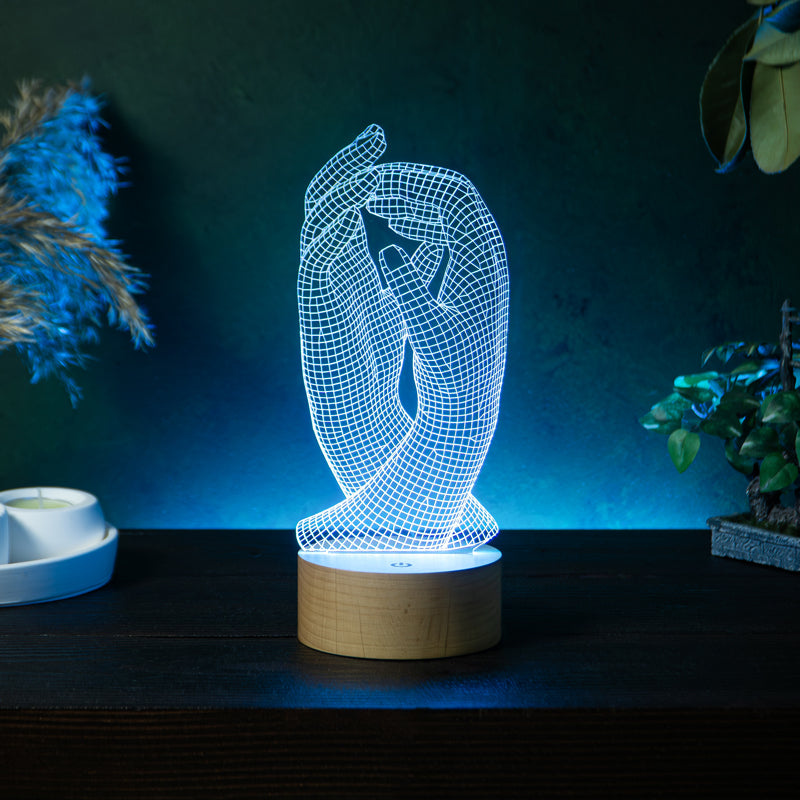 3D hands gift led lamp