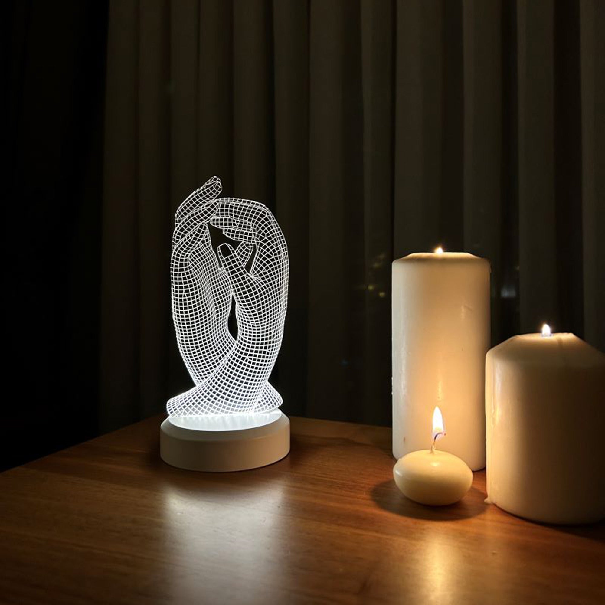 3D hands gift led lamp