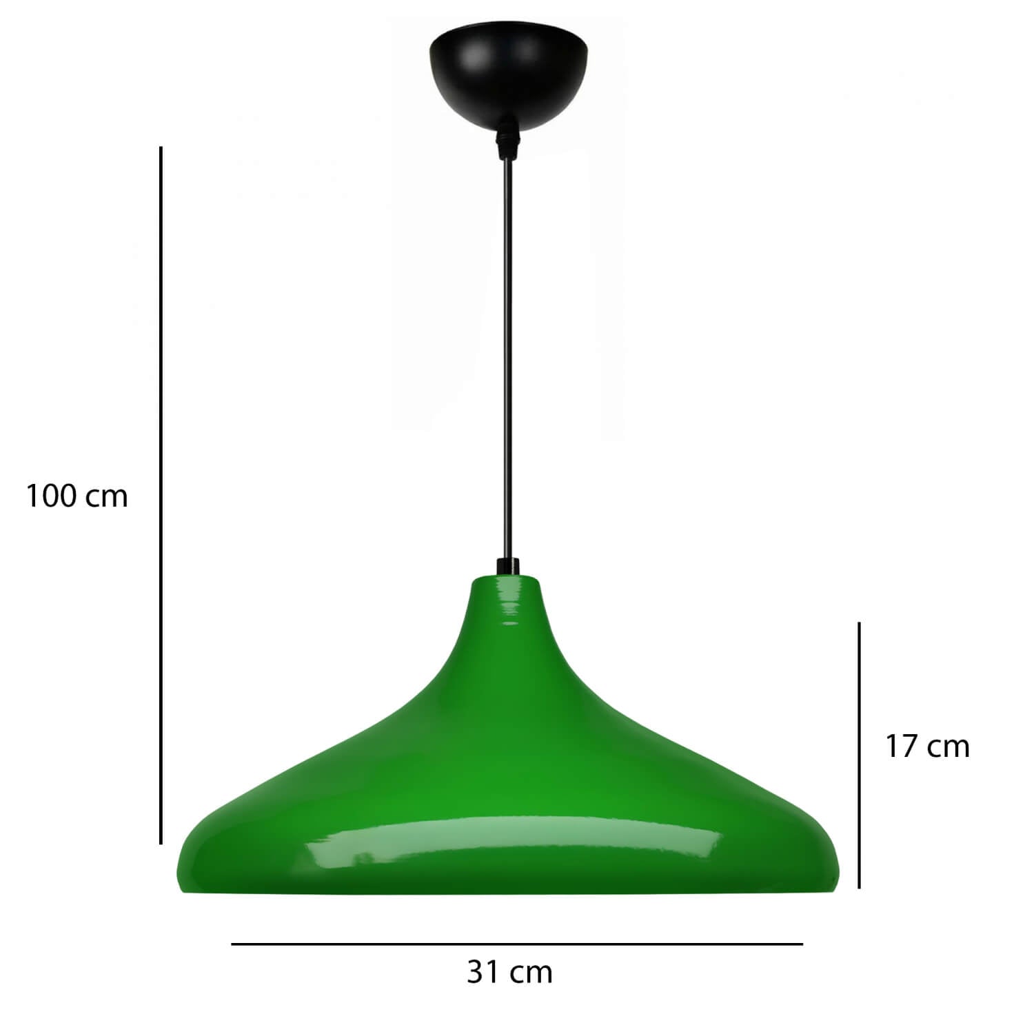 Endüstriyel Dizayn Yeşil Metal Sarkıt | ByLamp