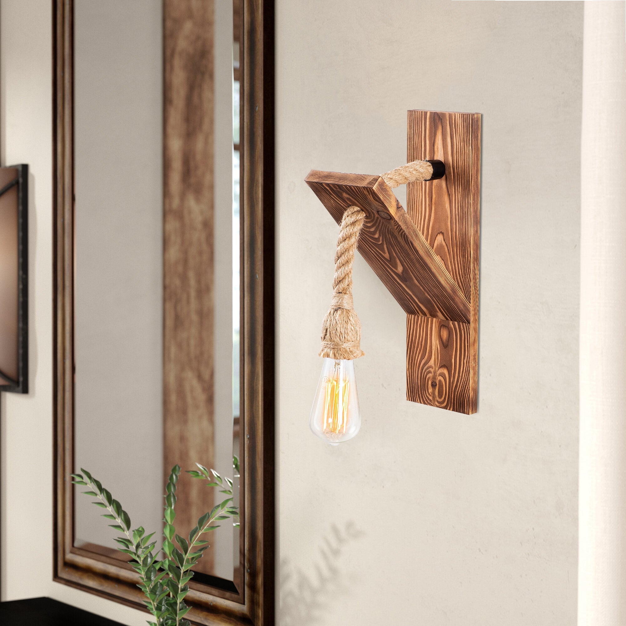 Ceviz CV 121 Ahşap Aplik Duvar Aydınlatma | ByLamp