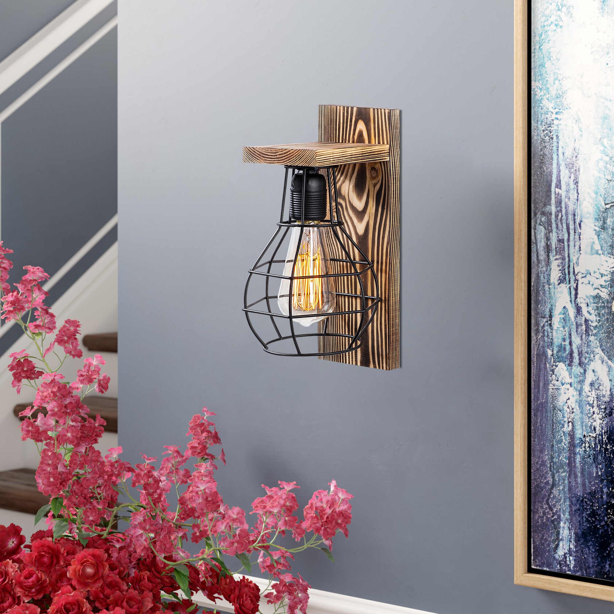 Yenice YN 127 Ahşap Aplik Duvar Aydınlatma | ByLamp