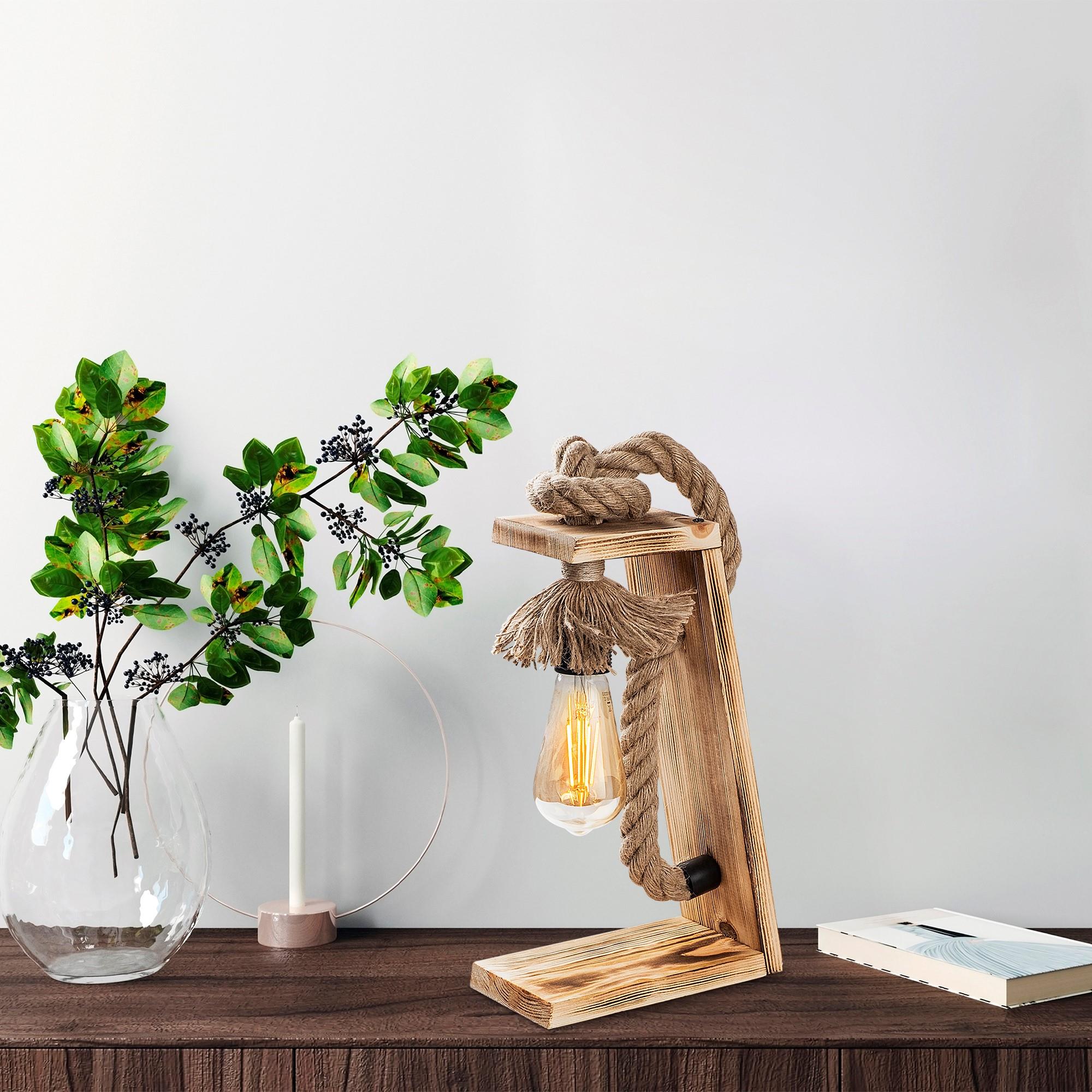 Erebos KN13 Ahşap Masa Lambası Aydınlatma | ByLamp