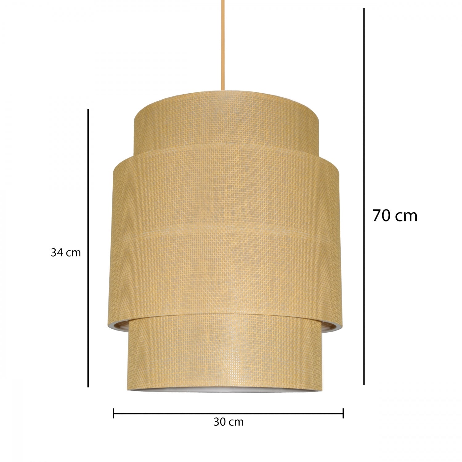 Exclusive Rattan Knitted Fabric Lampshade Pendant Lamp | ByLamp