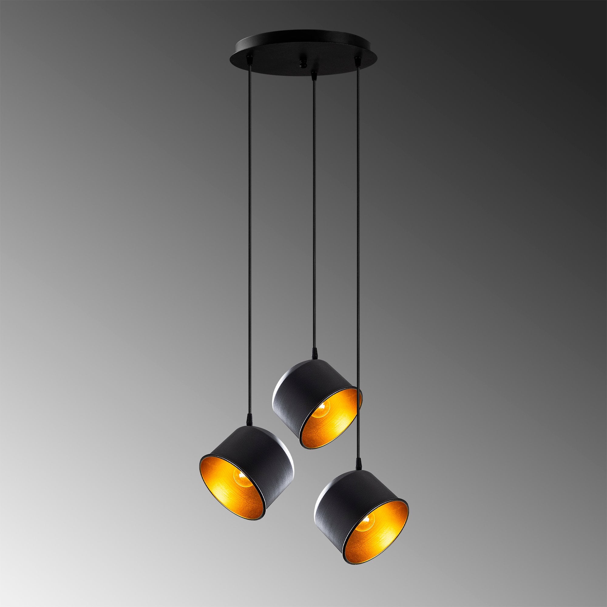 Fas 192 Black 3 Sıvama Sarkıt Aydınlatma | ByLamp