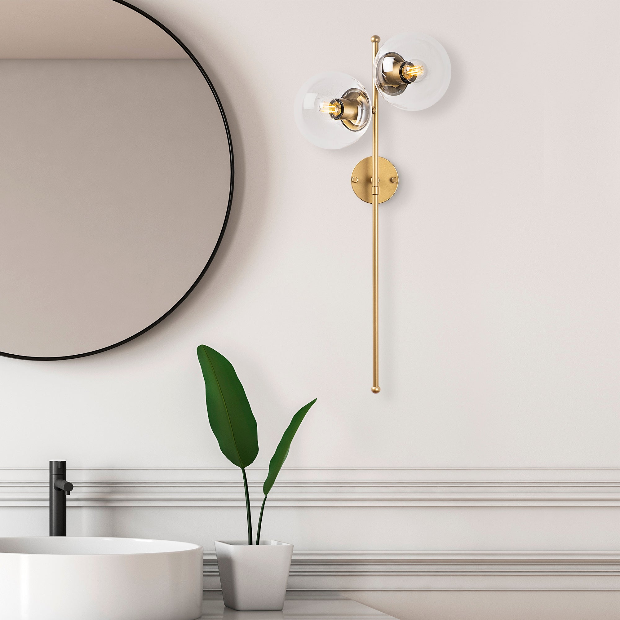 Fazlı 10405 Cam Aplik Duvar Aydınlatma | ByLamp