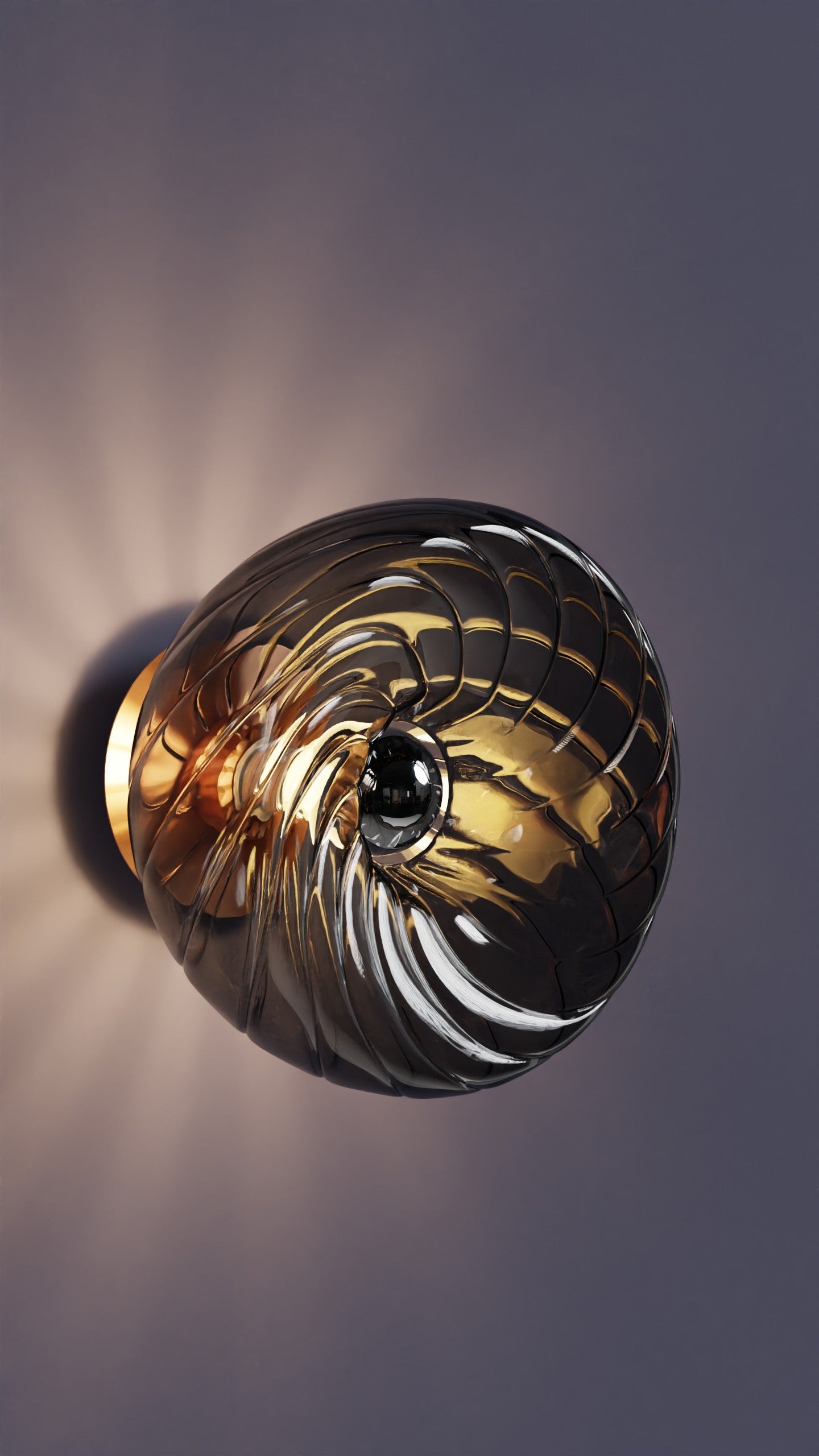 Dönence Aplik Füme Cam Aplik Duvar Aydınlatma | ByLamp