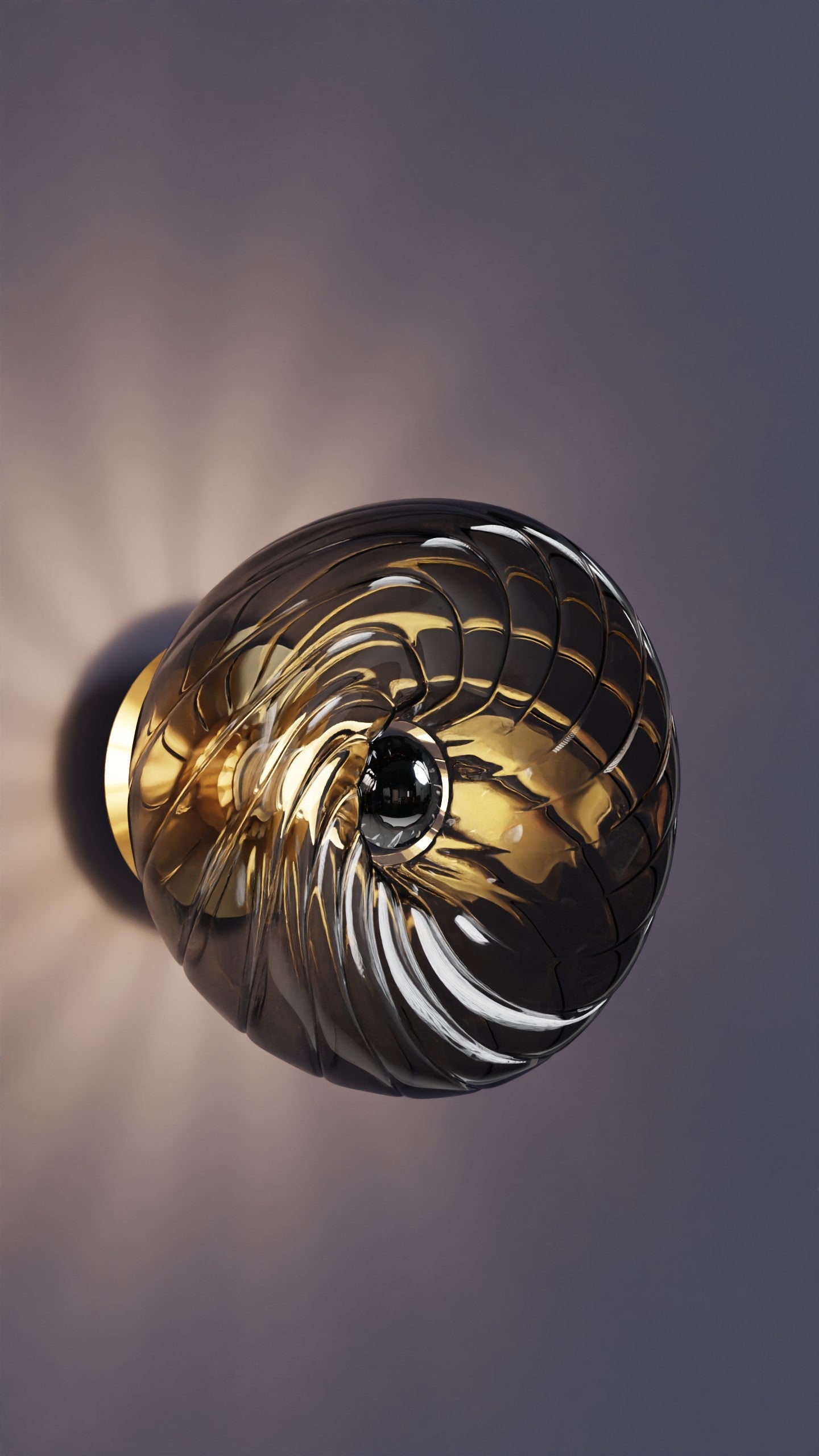 Dönence Aplik Füme Cam Aplik Duvar Aydınlatma | ByLamp