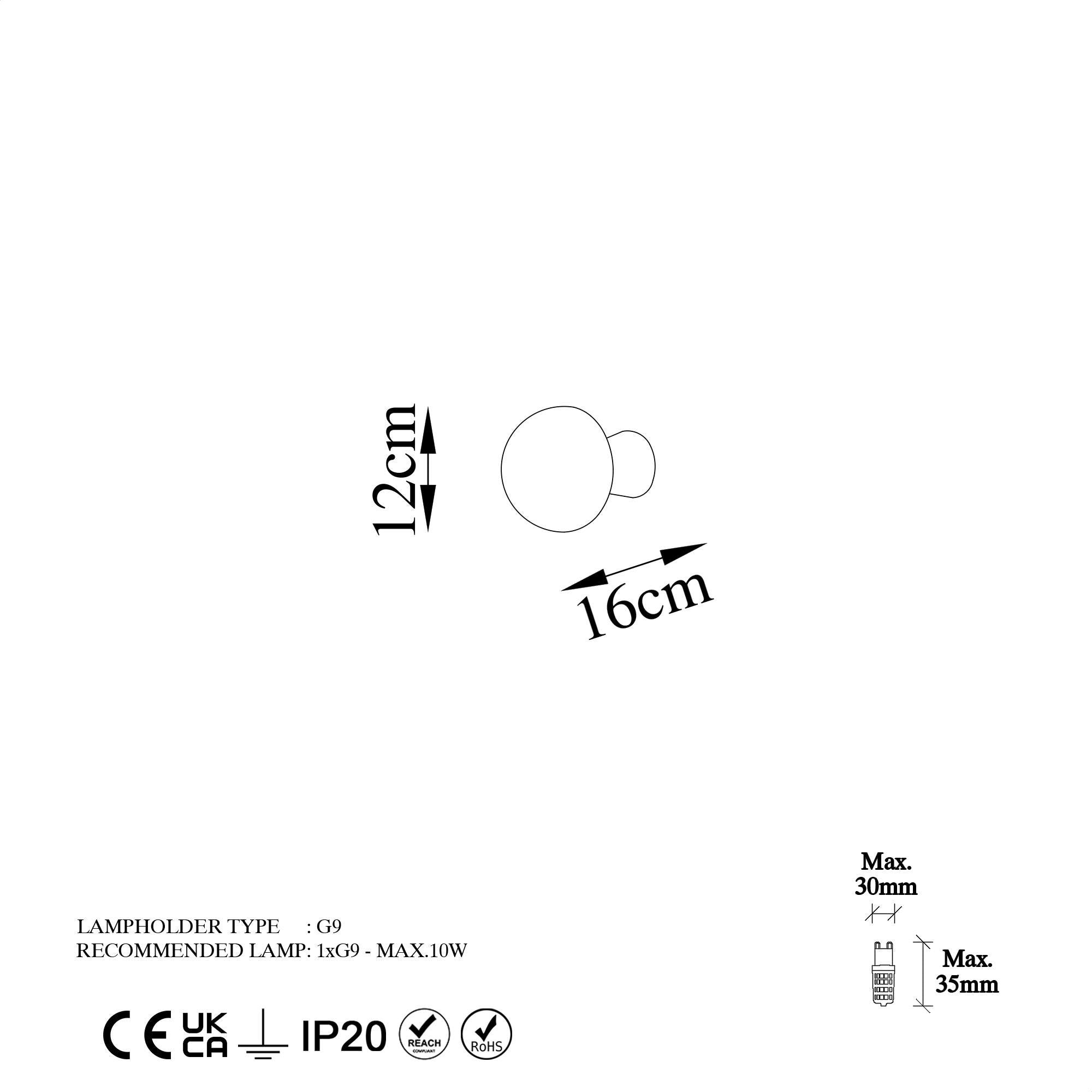 Fungal 13360 A Sıvama Aplik Duvar Aydınlatma | ByLamp