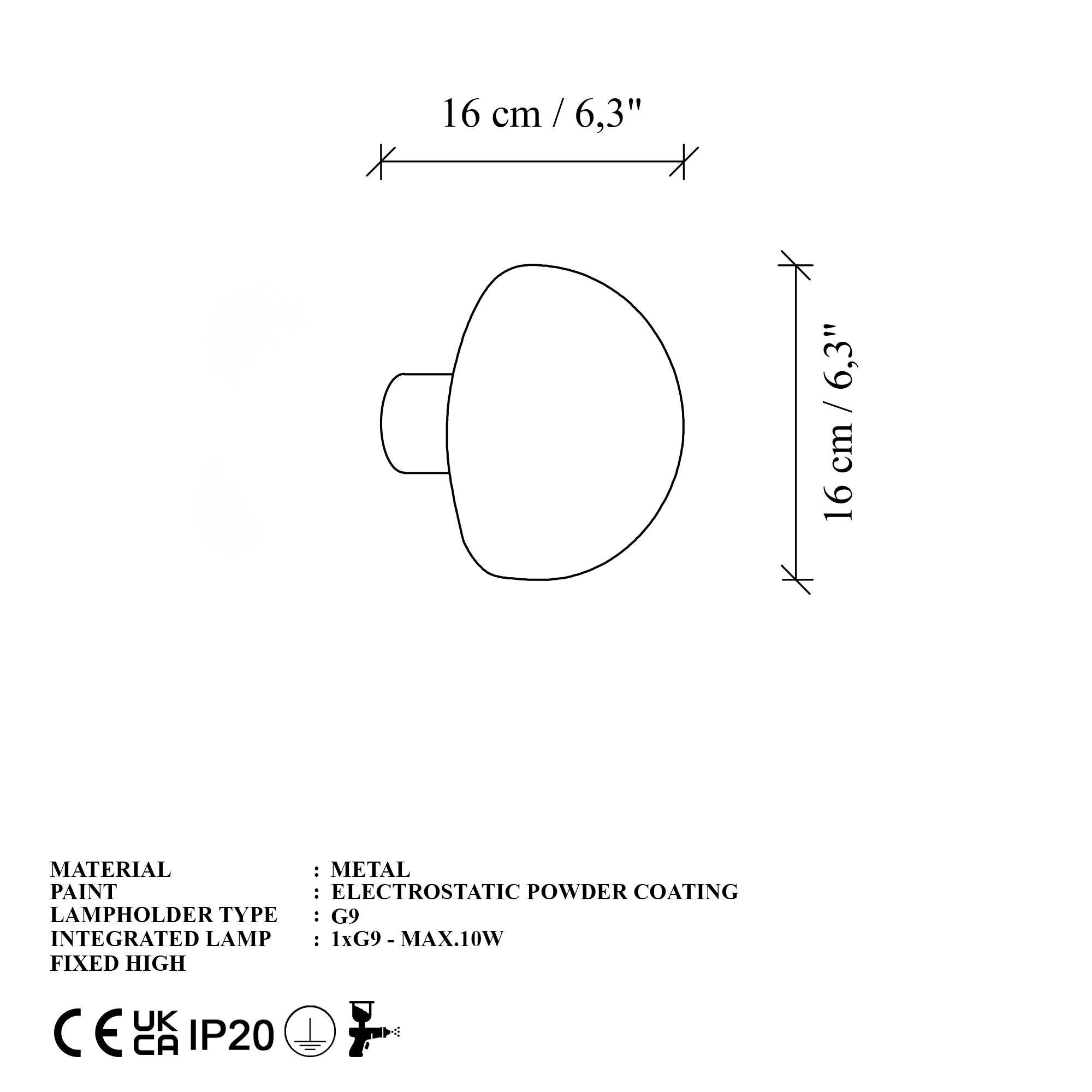 Fungal 13361 E Sıvama Aplik Duvar Aydınlatma | ByLamp