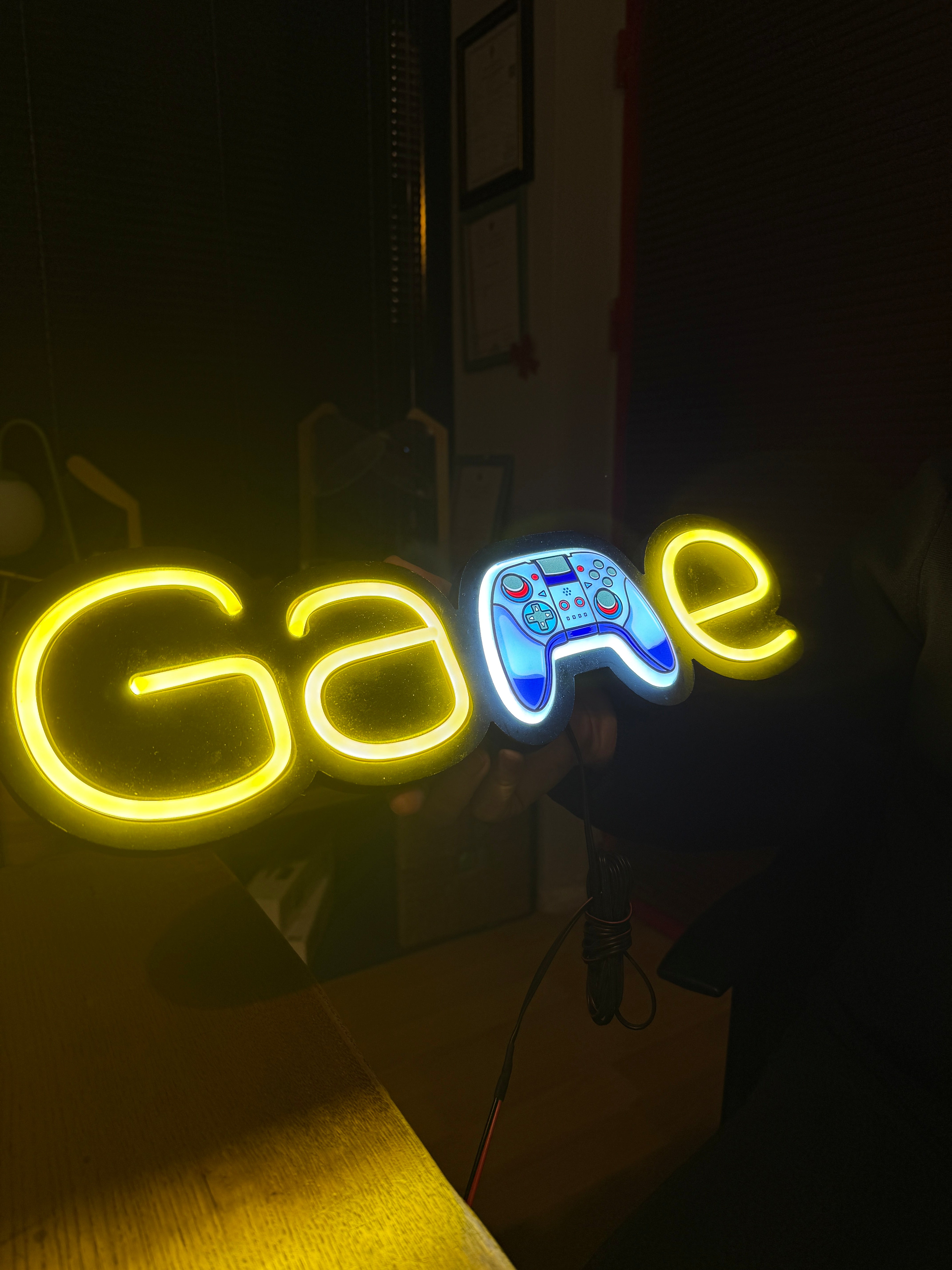 UV Baskılı Game Neon Lamba | ByLamp