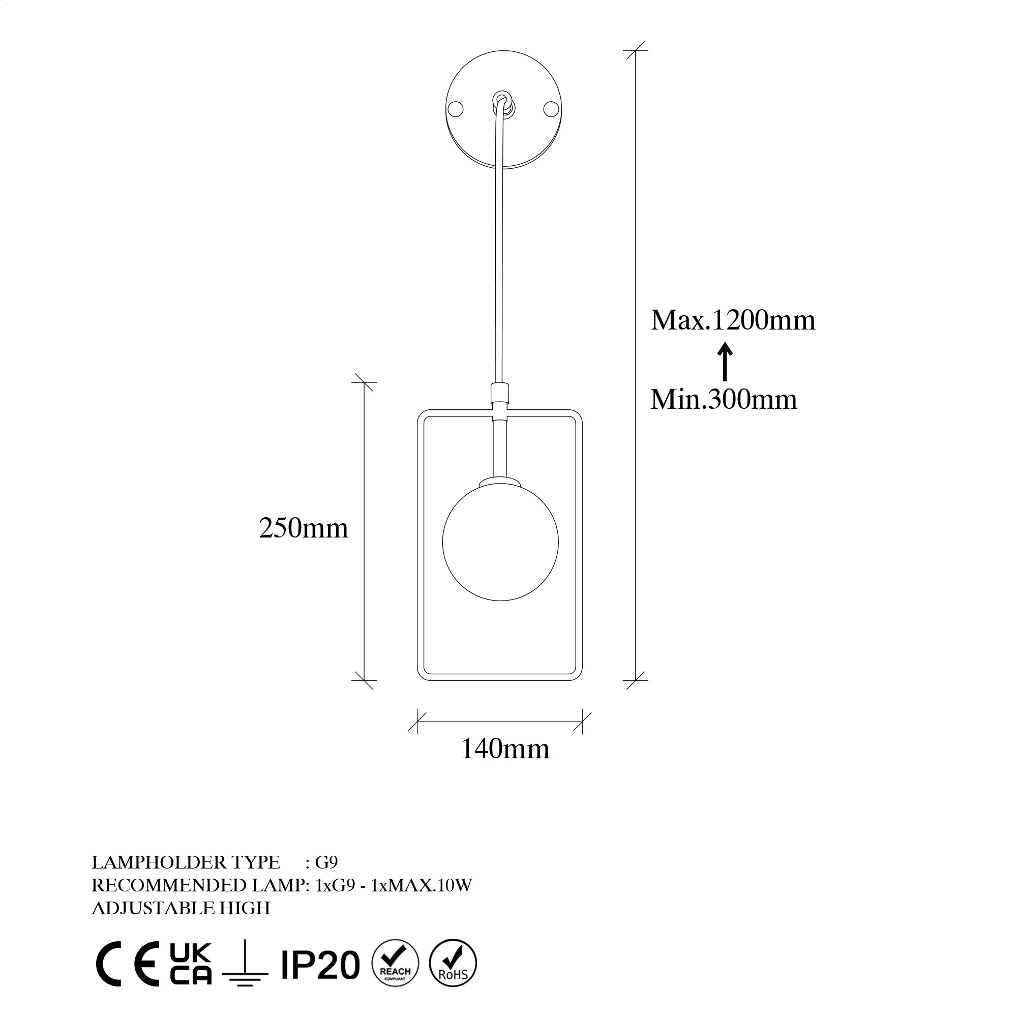 Geometri 11110 Cam Aplik Duvar Aydınlatma | ByLamp