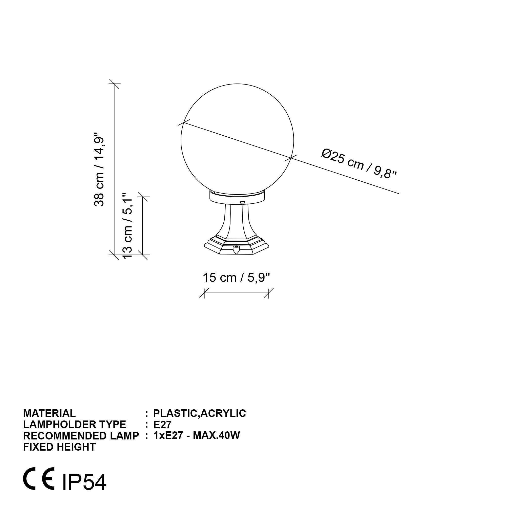 Gloria 14084 25 A Dış Mekan Aydınlatma | ByLamp