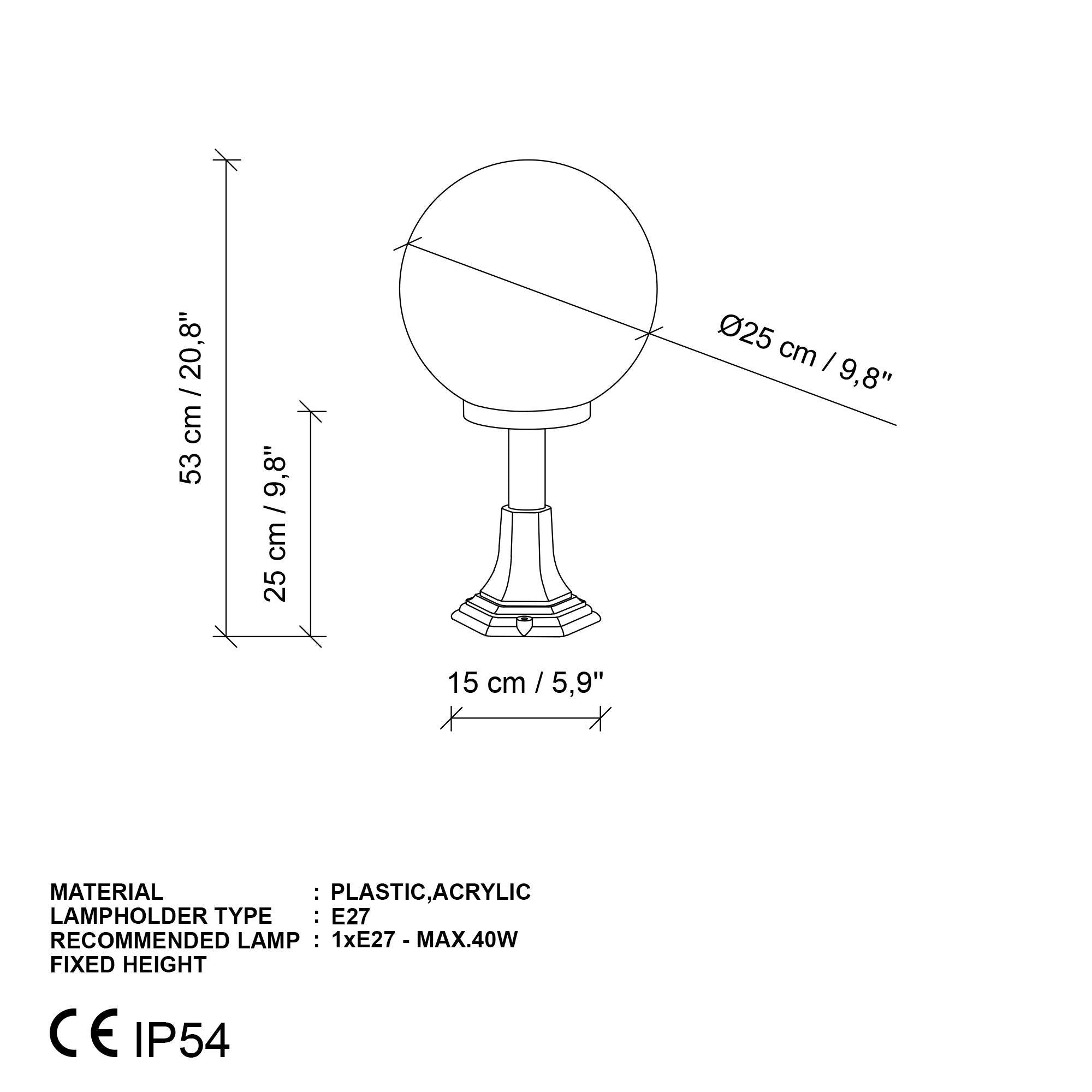 Gloria 14087 25 B Dış Mekan Aydınlatma | ByLamp