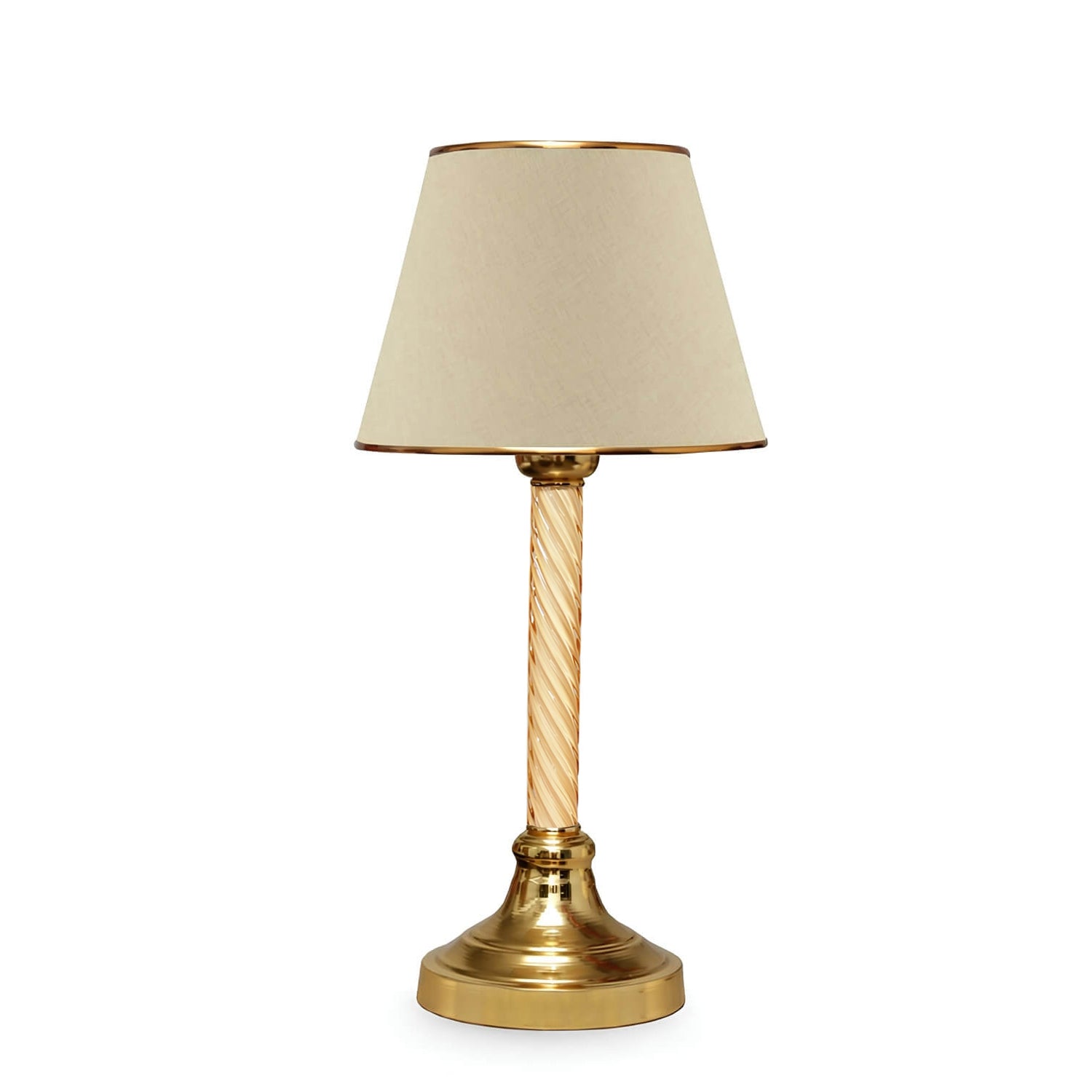 Gold Footed Beige Decorative Lampshade Table Lamp | ByLamp