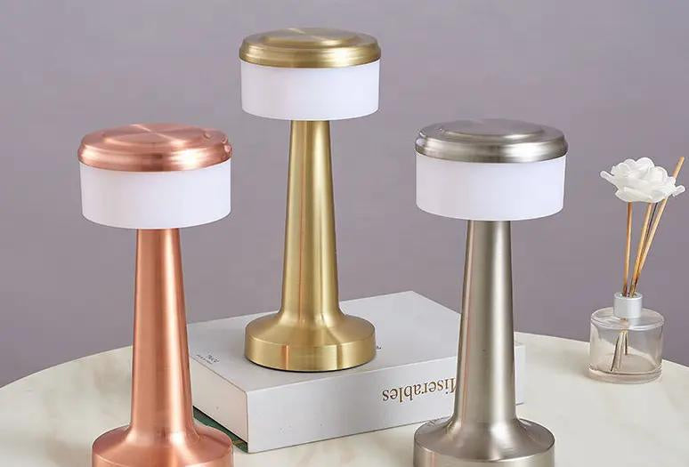 Gold Table Lamp Touch 3 Light Color Dimmable