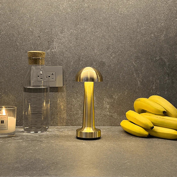 Gold Color Mushroom Table Lamp