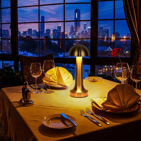 Gold Color Mushroom Table Lamp