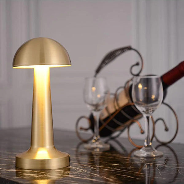 Gold Color Mushroom Table Lamp