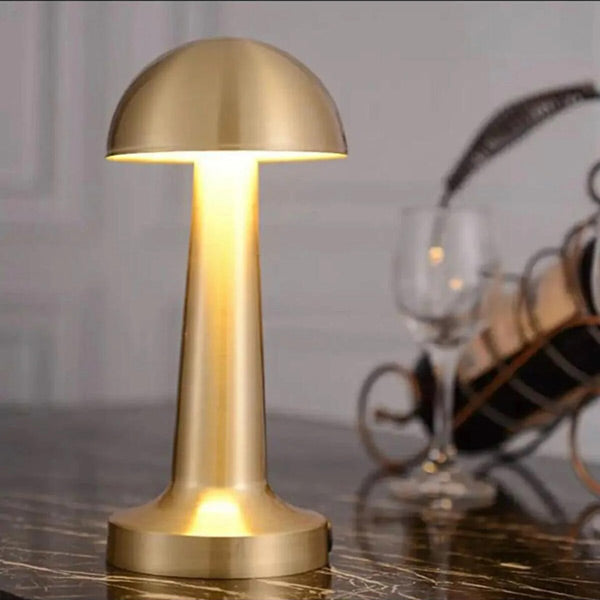Gold Color Mushroom Table Lamp
