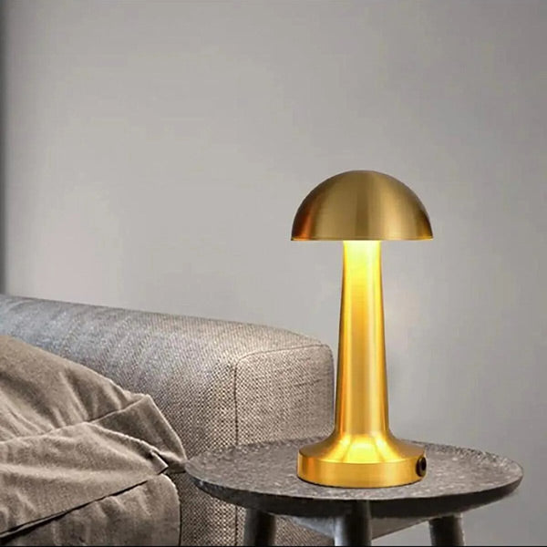 Gold Color Mushroom Table Lamp